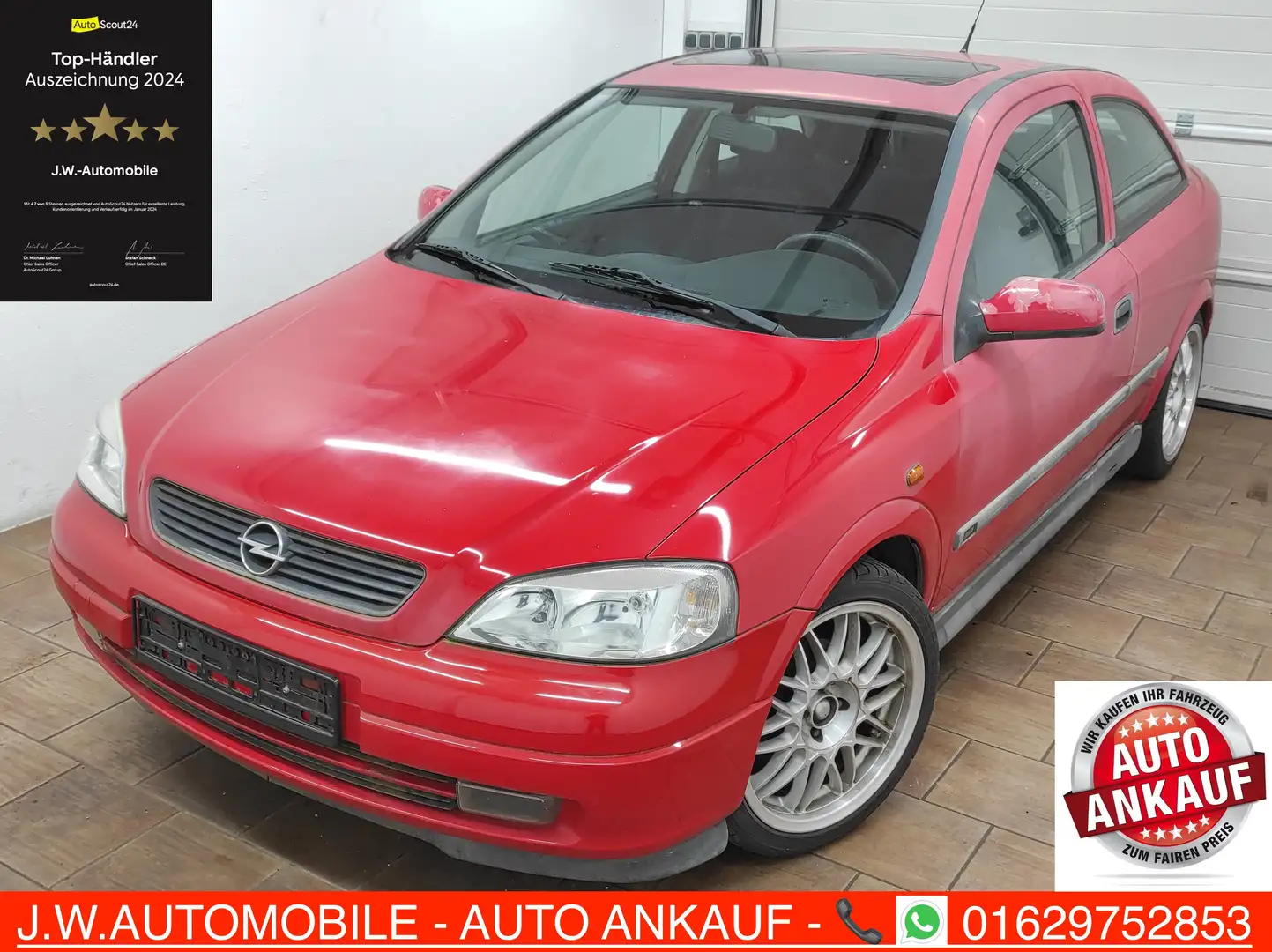 Opel Astra G 1.6 16V SPORT *TÜV* EL.SCHIEBEDACH 1-HAND Rojo - 2