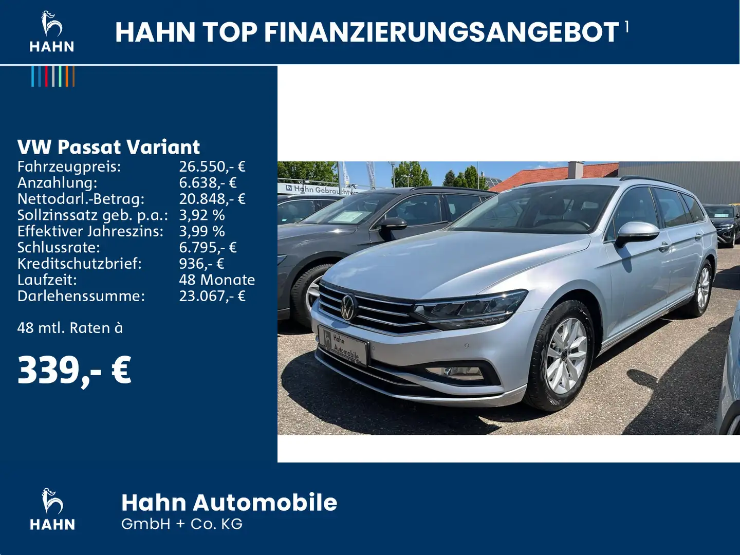 Volkswagen Passat Variant 2.0TDI Business DSG ACC CAM NAVI Silber - 2