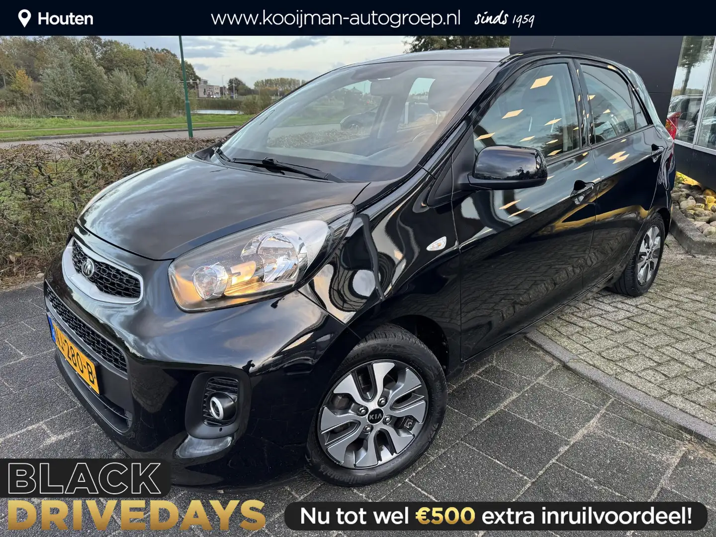 Kia Picanto 1.0 CVVT EconomyPlusLine Achteruitrijcamera, LM Ve Noir - 1