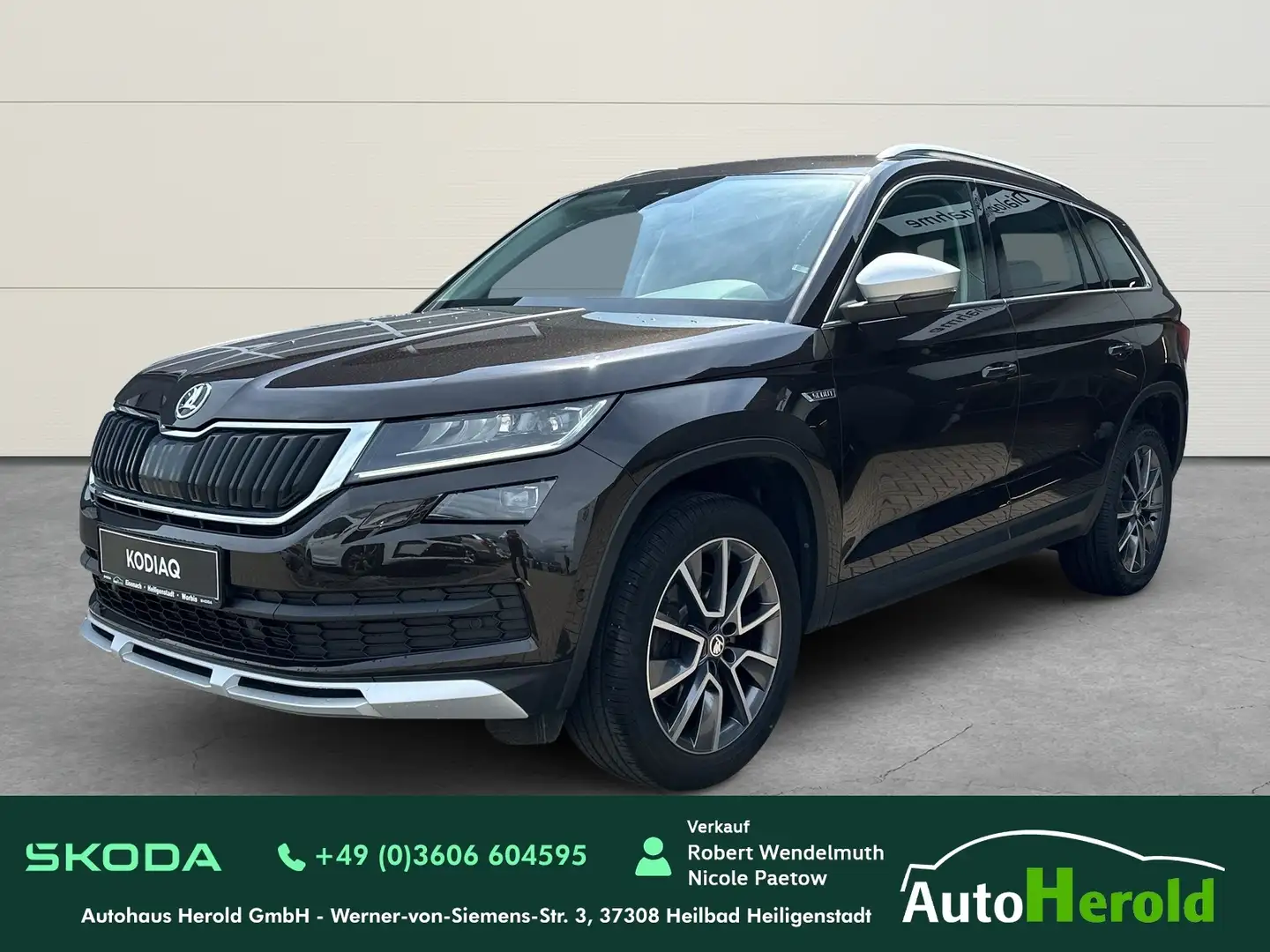 Skoda Kodiaq Scout 4x4 Scheckheftgepflegt Braun - 1