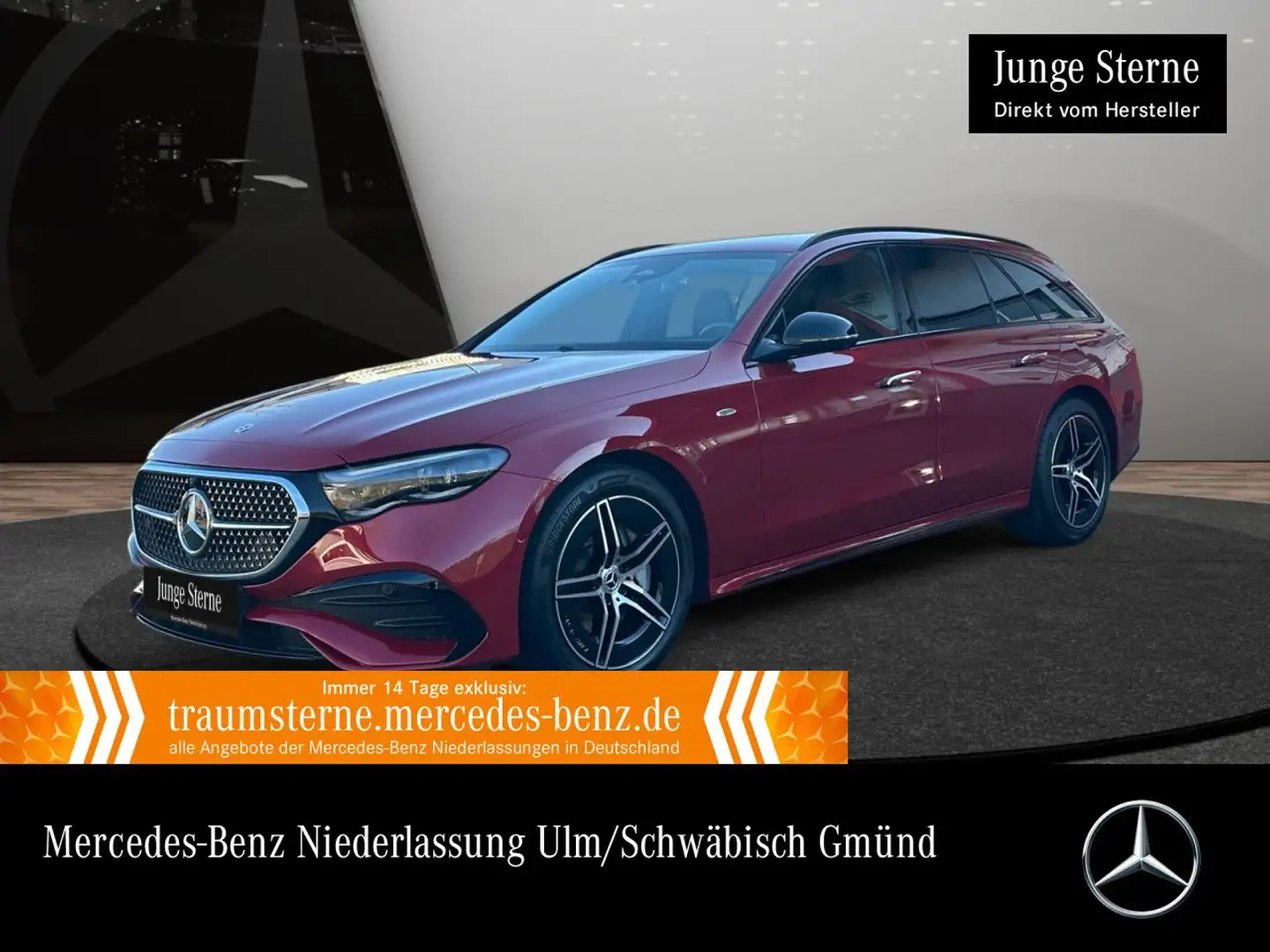 Mercedes-Benz E 300 e T Hybrid AMG 360° Distr. AHK Night PTS 9G Rot - 1