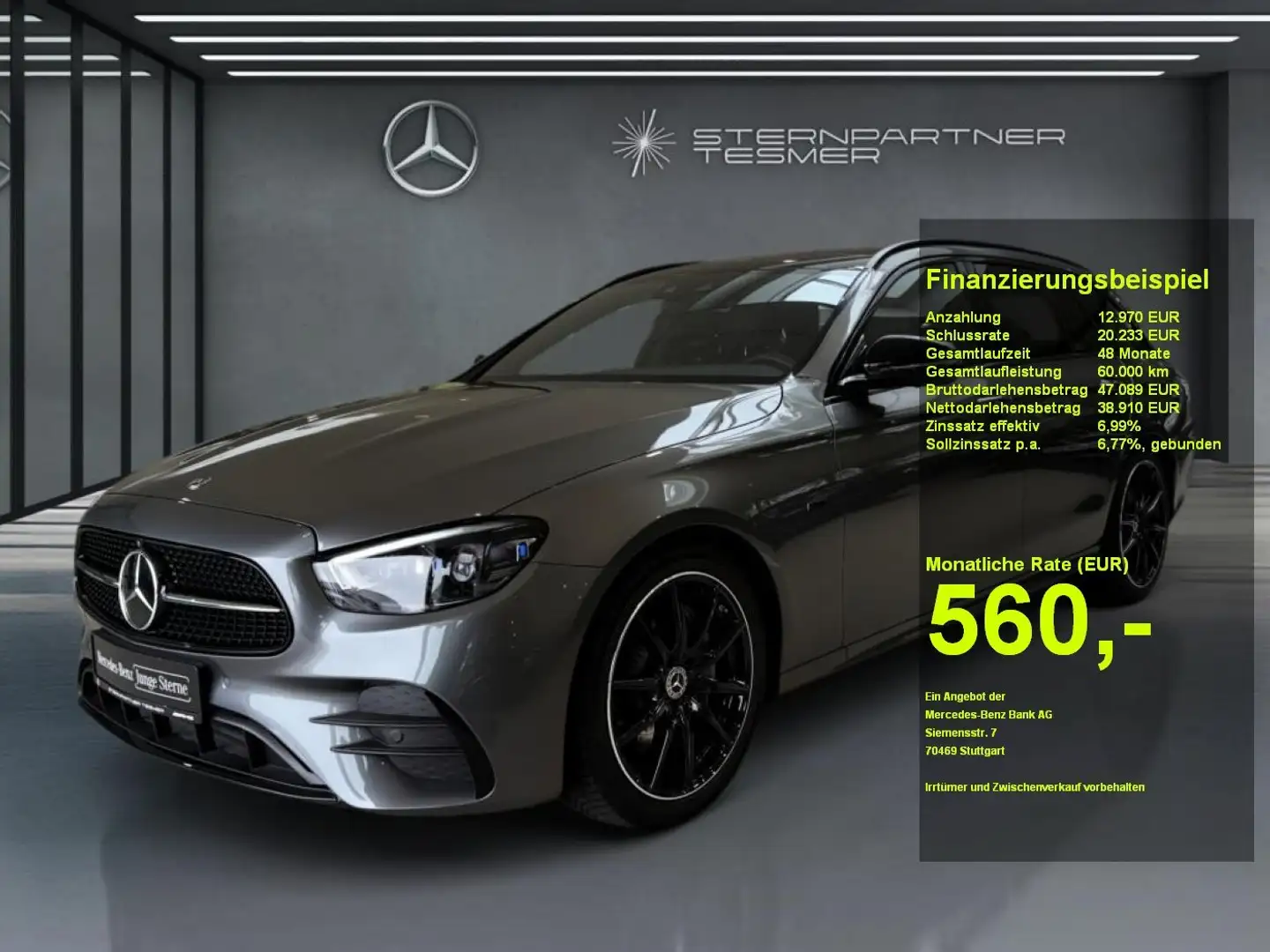 Mercedes-Benz E 220 d T AMG Night,MBEAM,WIDE,BURM,PANO,AHK Grau - 1