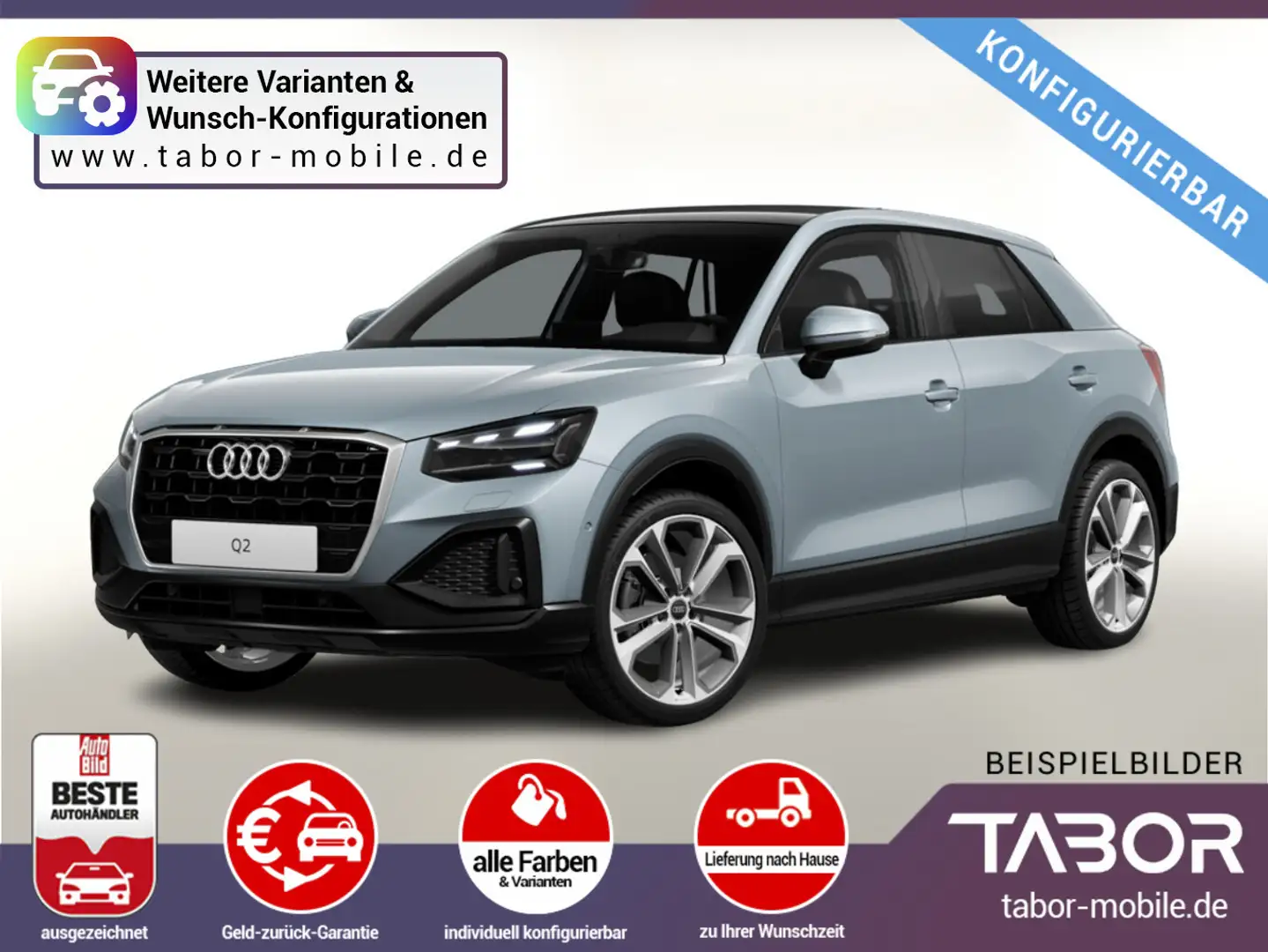 Audi Q2 30 TFSI 116 LED VirCo PDC LaneA MMI Radio+ Weiß - 1