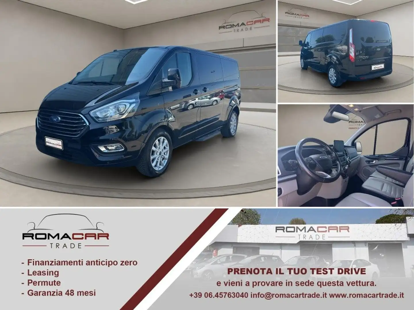 Ford Tourneo Custom 310 2.0 130CV Titanium 9 POSTI! PREZZO+ IVA Nero - 1