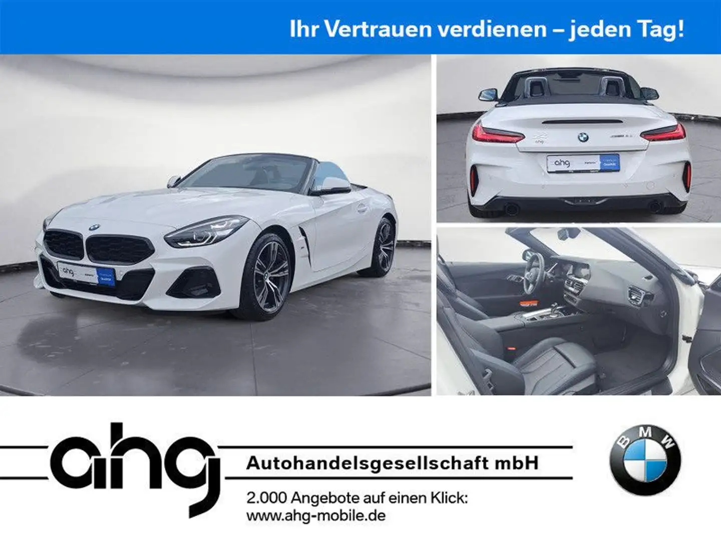 BMW Z4 sDrive20i Cabrio M Sportpaket Navi Hifi Lenkr Weiß - 1