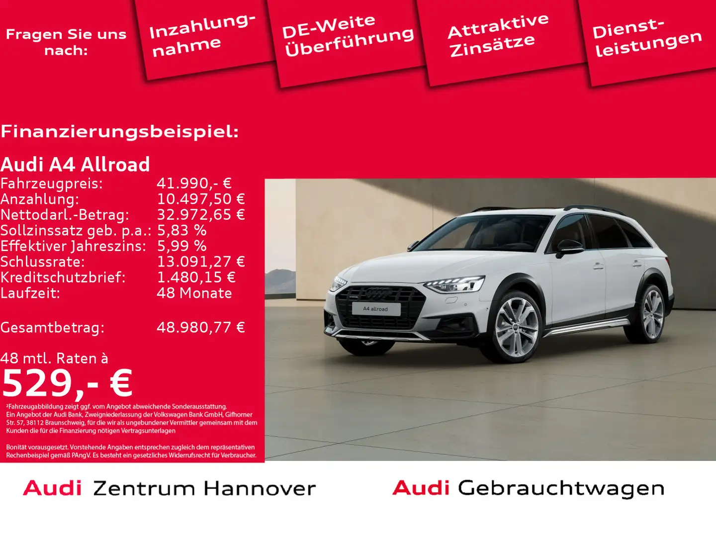 Audi A4 allroad A4 allroad 40 TDI quattro Head-Up Standh. Pano A Weiß - 1