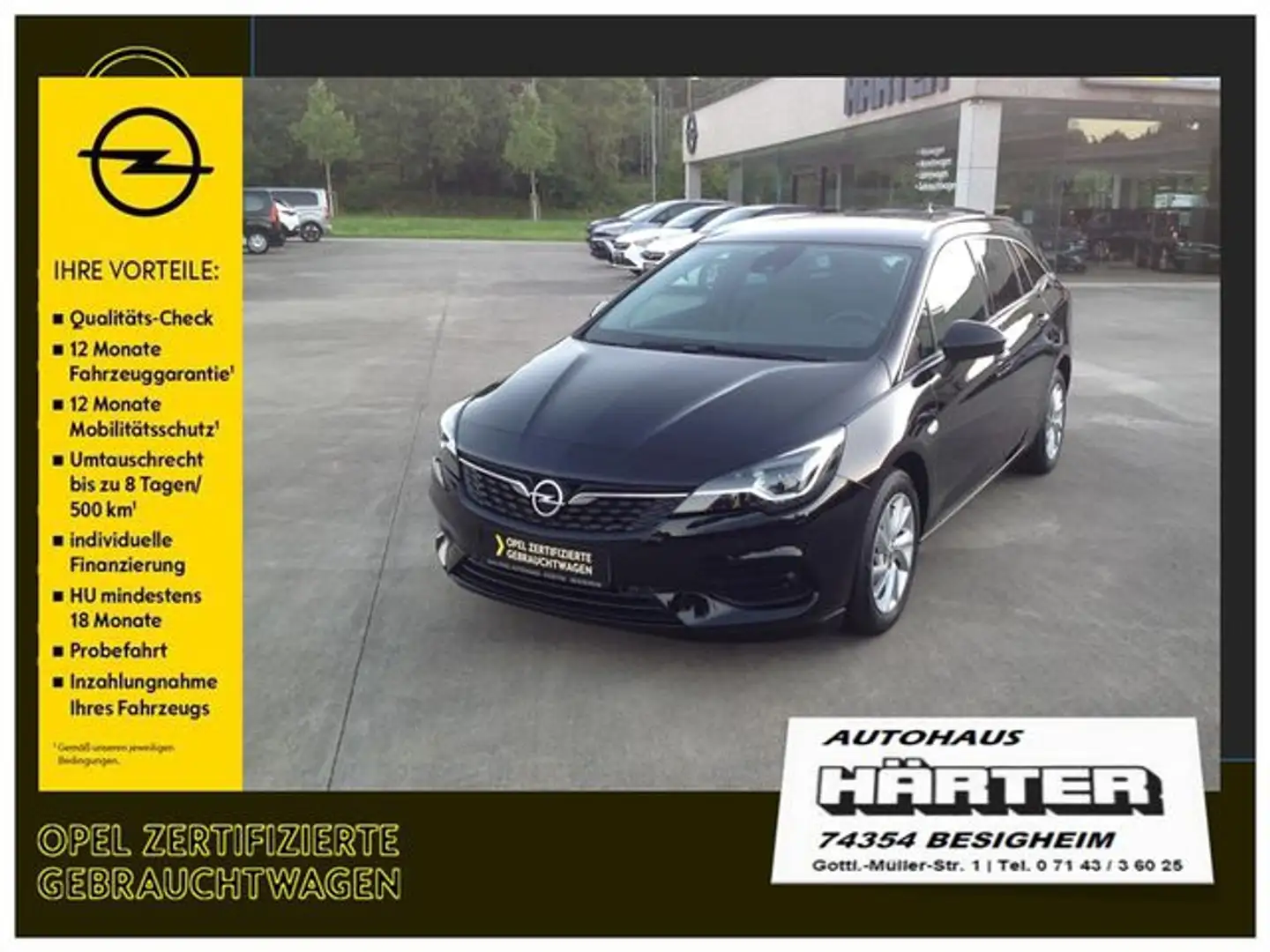 Opel Astra 1.5 CDTI AT Elegance Navi Kamera LED-Matrix SHZ Schwarz - 1