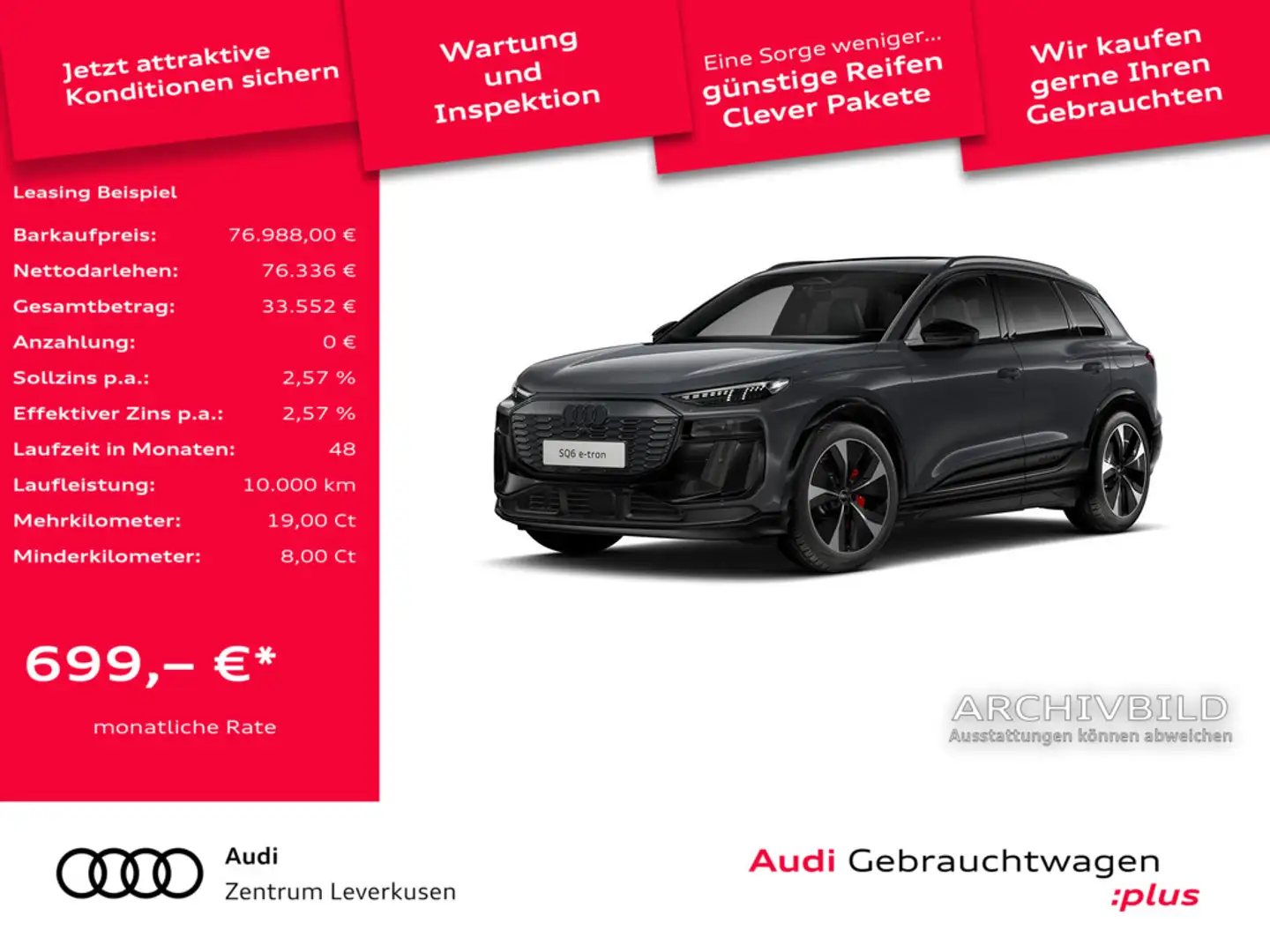 Audi SQ6 e-tron quattro ACC NAVI PANO LUFT B&O HUD Grau - 1