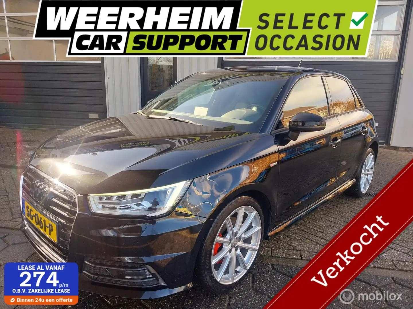 Audi A1 Sportback 1.4 TFSI CoD Sport Pro Line S| AUT|Navi| Zwart - 1