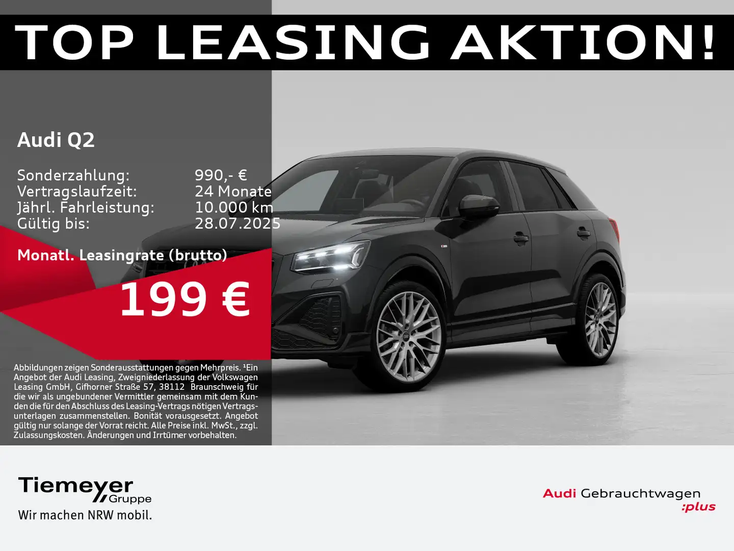 Audi Q2 30 TFSI 2x S LINE LM19 AHK MATRIX eKLAPPE Schwarz - 1