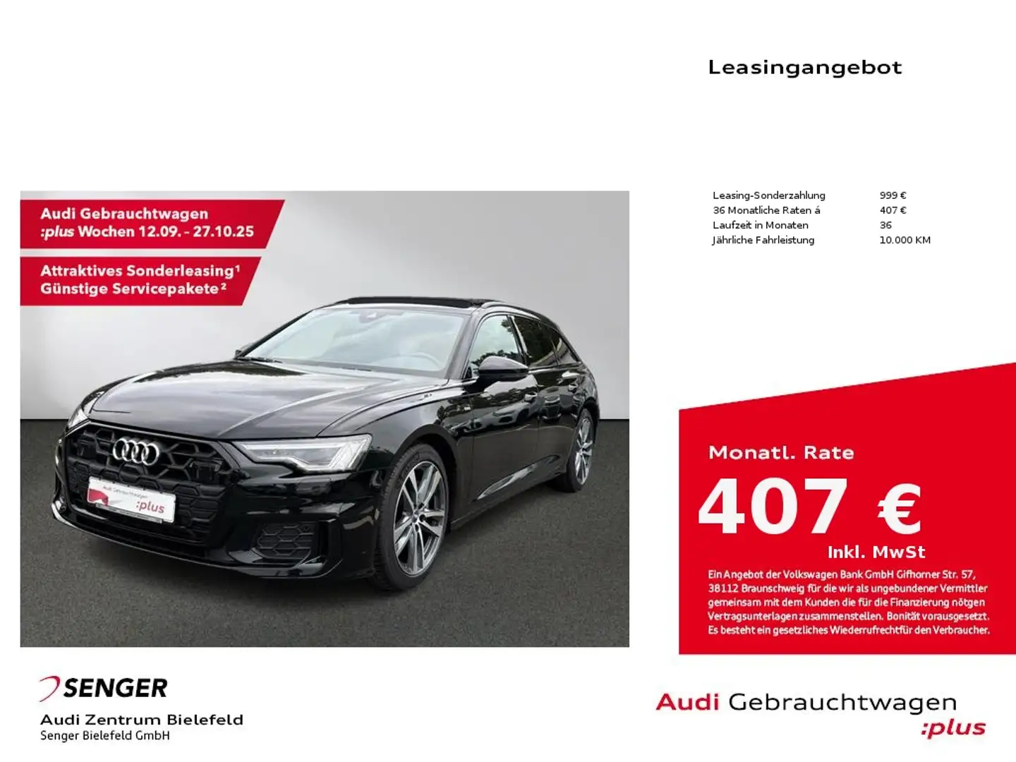 Audi A6 Avant Design S line 45 TFSI quattro Matri Noir - 1