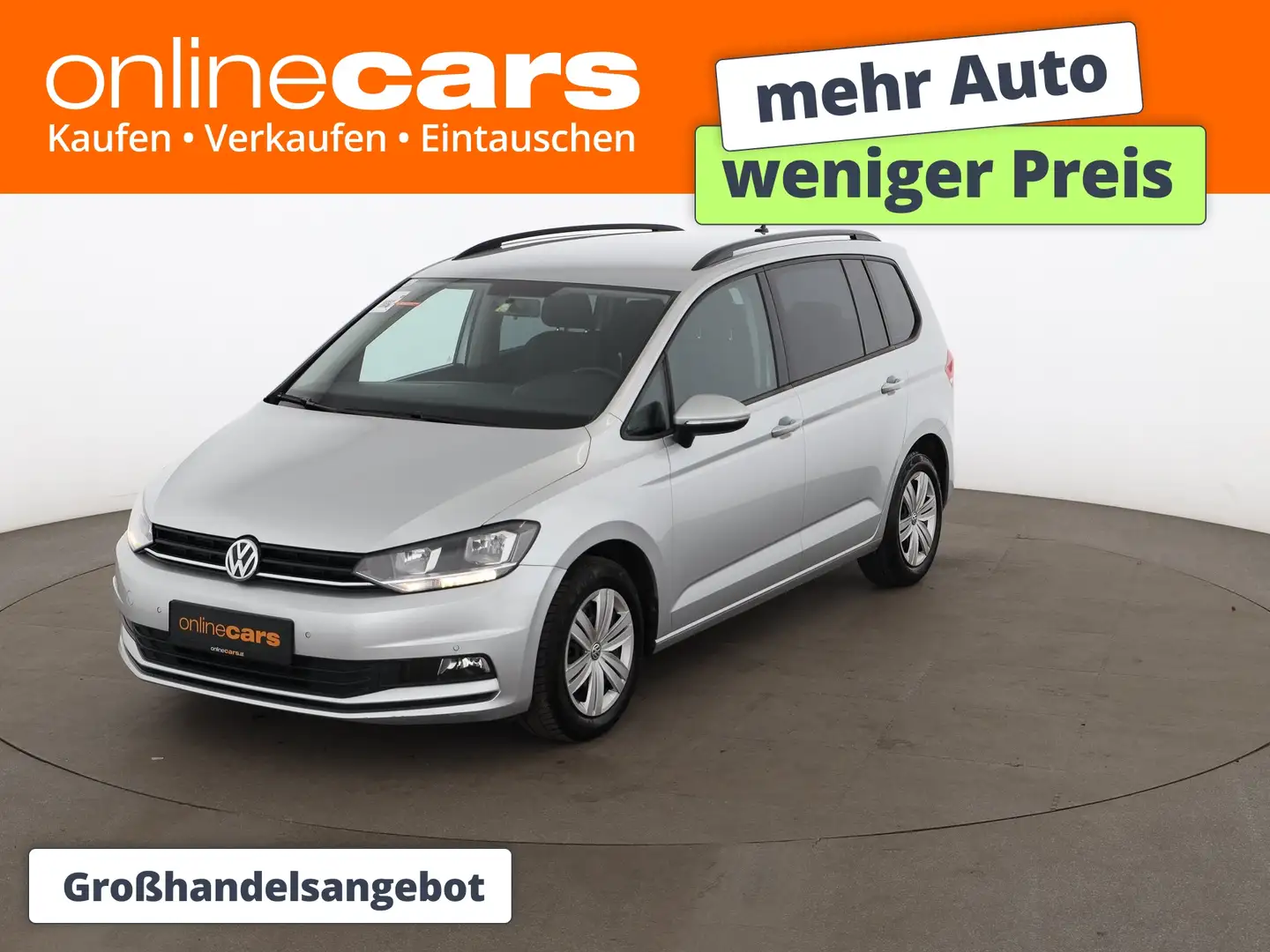 Volkswagen Touran 1.6 TDI Trendline Aut NAVI KLIMA PDC Silber - 1