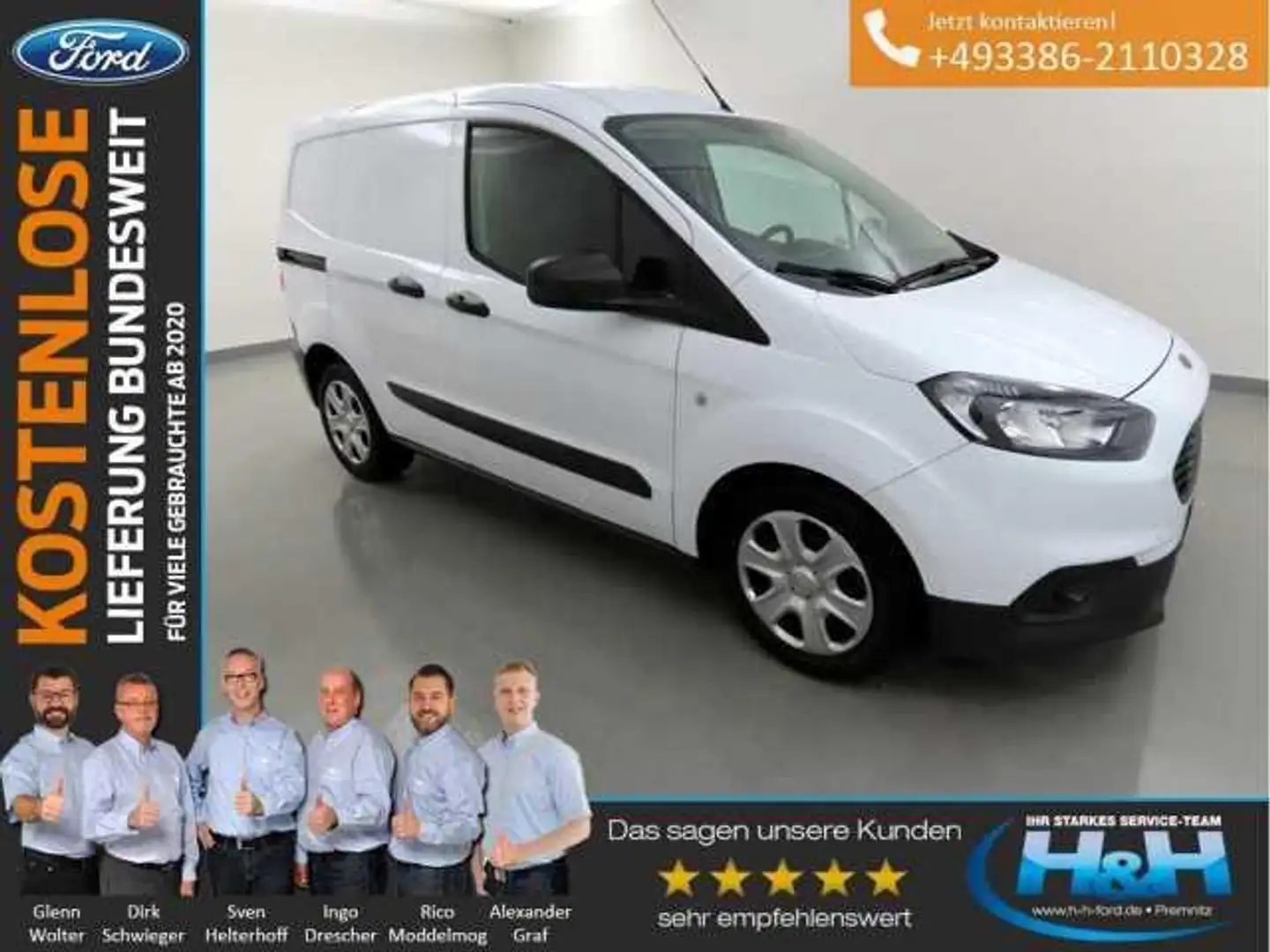 Ford Transit Courier 1.5 TDCi Trend AHK+DAB+Klima Weiß - 1