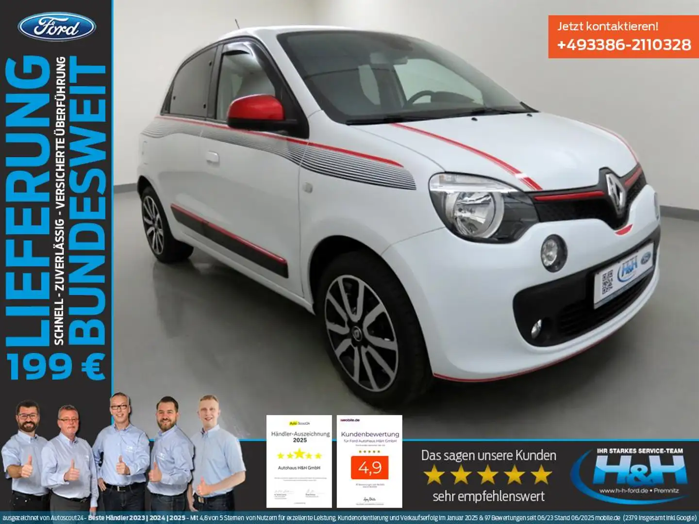 Renault Twingo 1.0 SCe Chic Komfort-Paket+TFL-LED Blanc - 1
