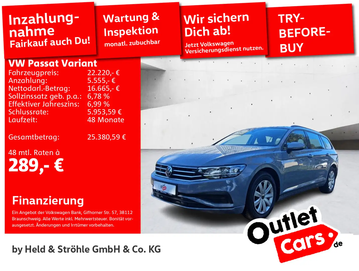 Volkswagen Passat Variant 1.5 TSI DSG LED NAV KAM PDC SHZ Gris - 1