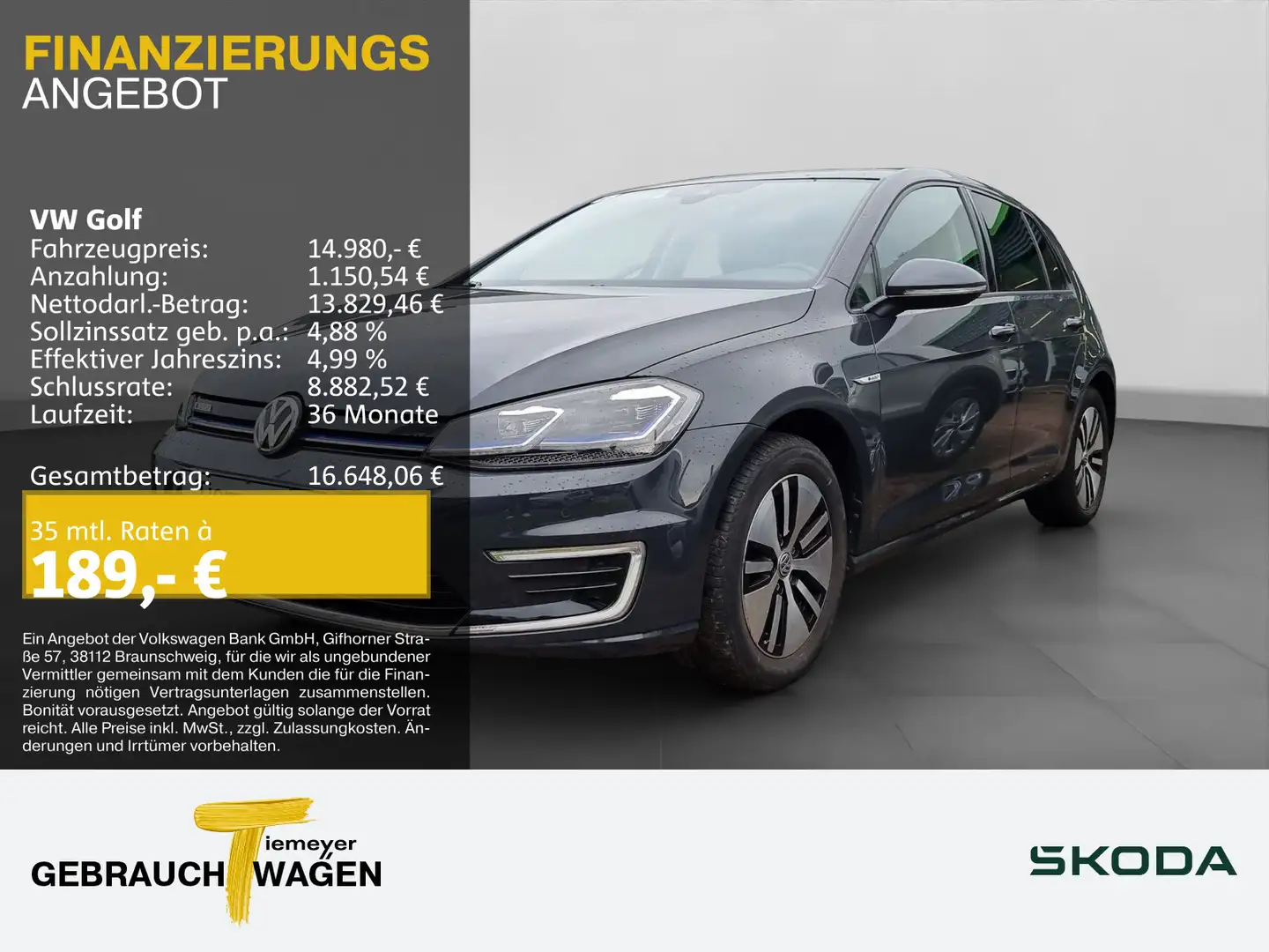 Volkswagen Golf e-Golf WÄRMEPUMPE DYNAUDIO Grau - 1