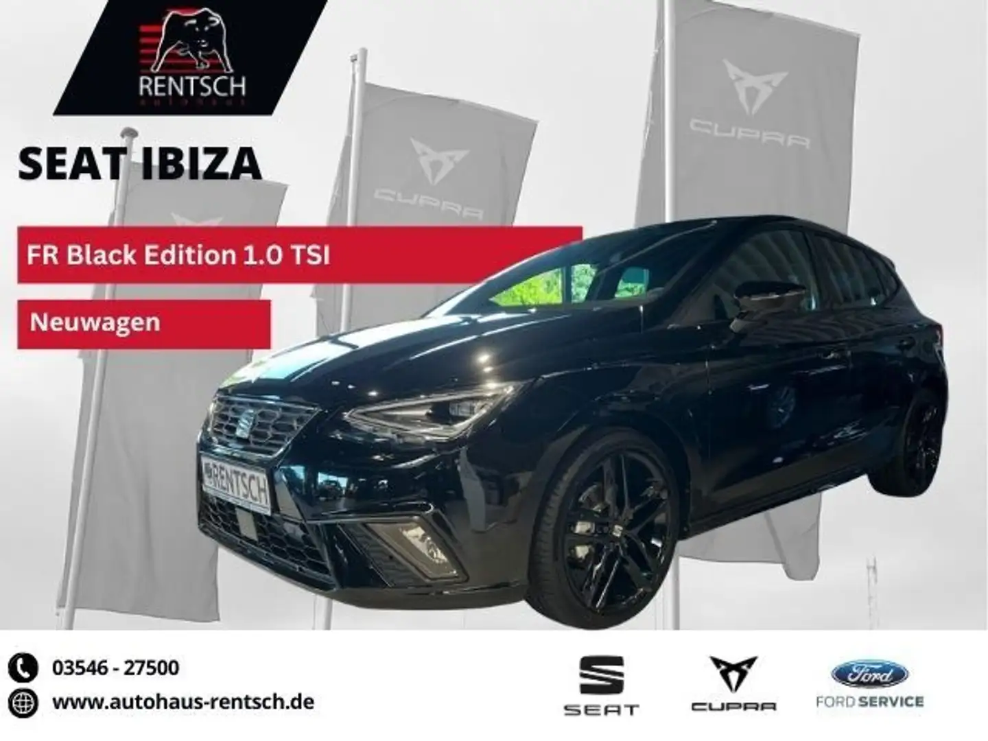 SEAT Ibiza FR BlackEdition 1.0 TSI *SHZ*KAMERA* Schwarz - 1