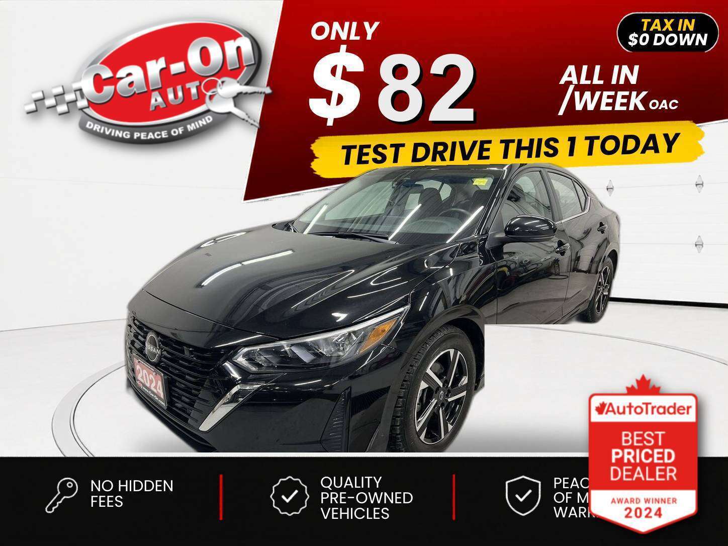 Black 2024 Nissan Sentra Sedan Front-Wheel Drive Automatic