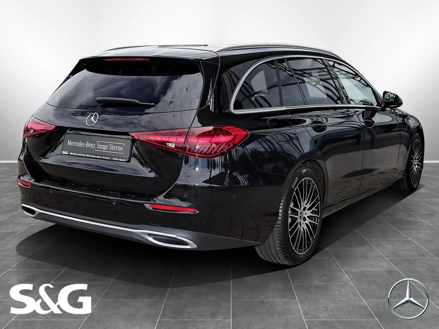 Mercedes-Benz C 180 T AHK+PANORAMA+TOTWINKEL+MEMORY+KAMERA+18" Zwart - 2
