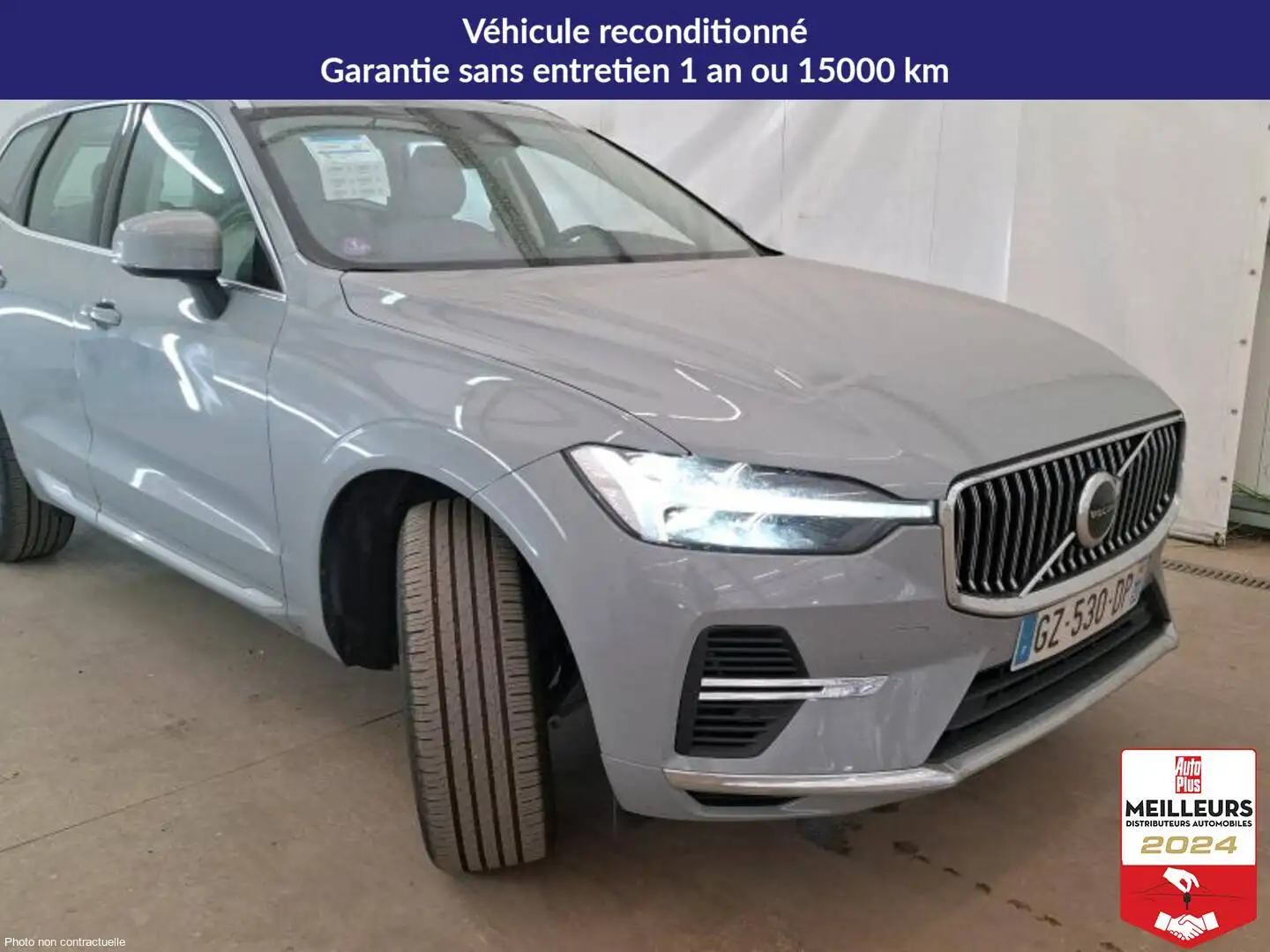 Volvo XC60 T6 AWD Hybride rechargeable 253 ch+145 ch Geartronic 8 Plus Style Chrome Gris - 2