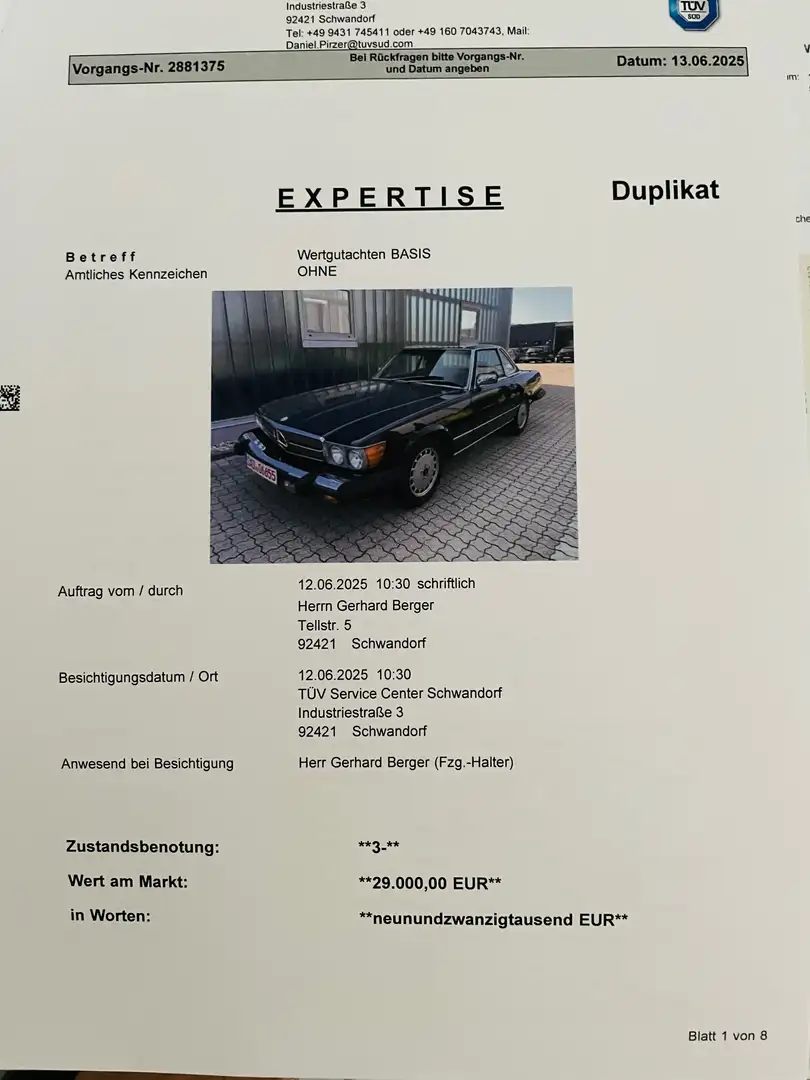 Mercedes-Benz SL 560 Oldtimer mit Wertgutachten und Hardtop Black - 2