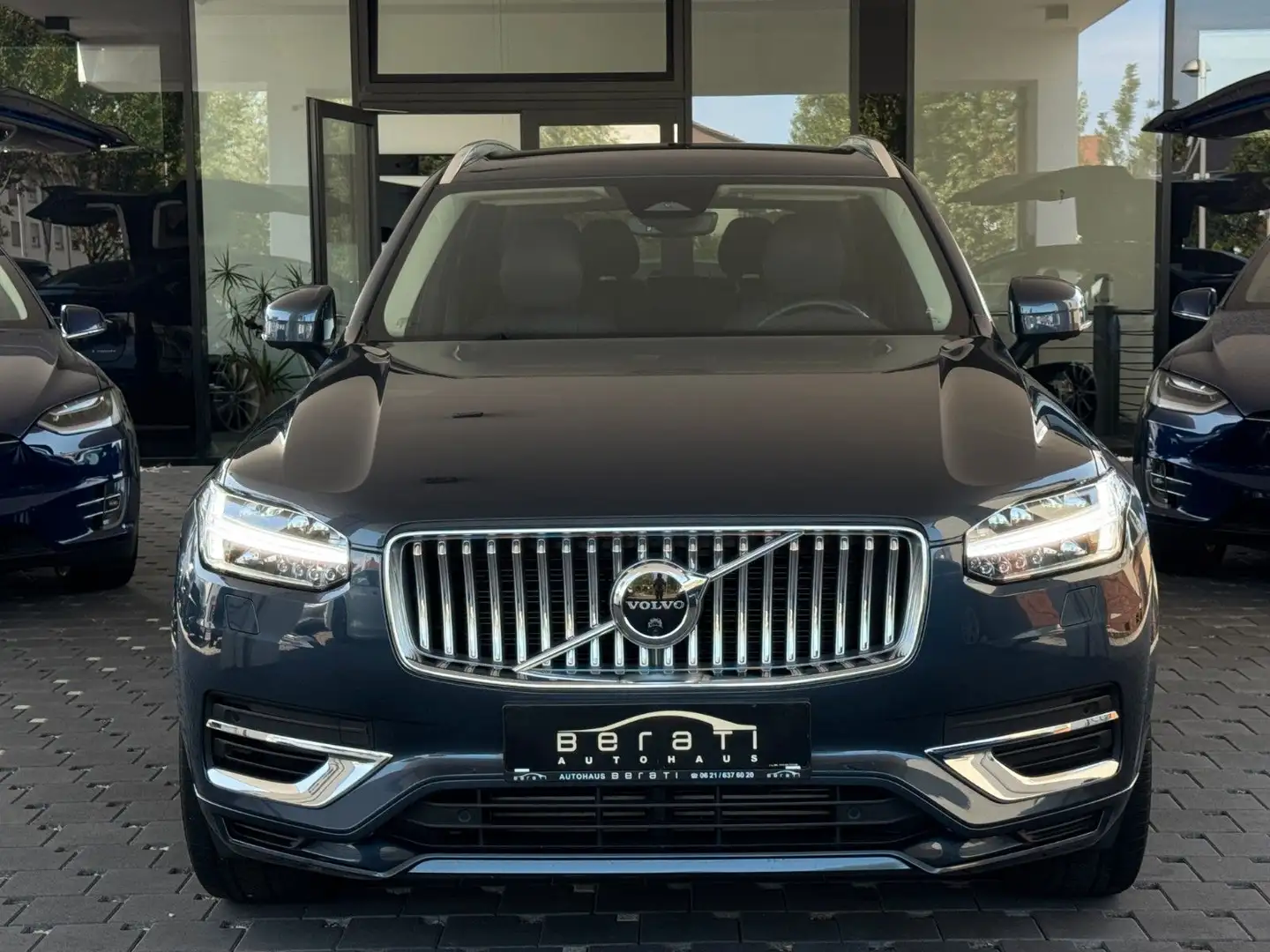 Volvo XC90 T8 RecharePlusBright|PlugInHybrid|AHK|7Sitz Blauw - 2