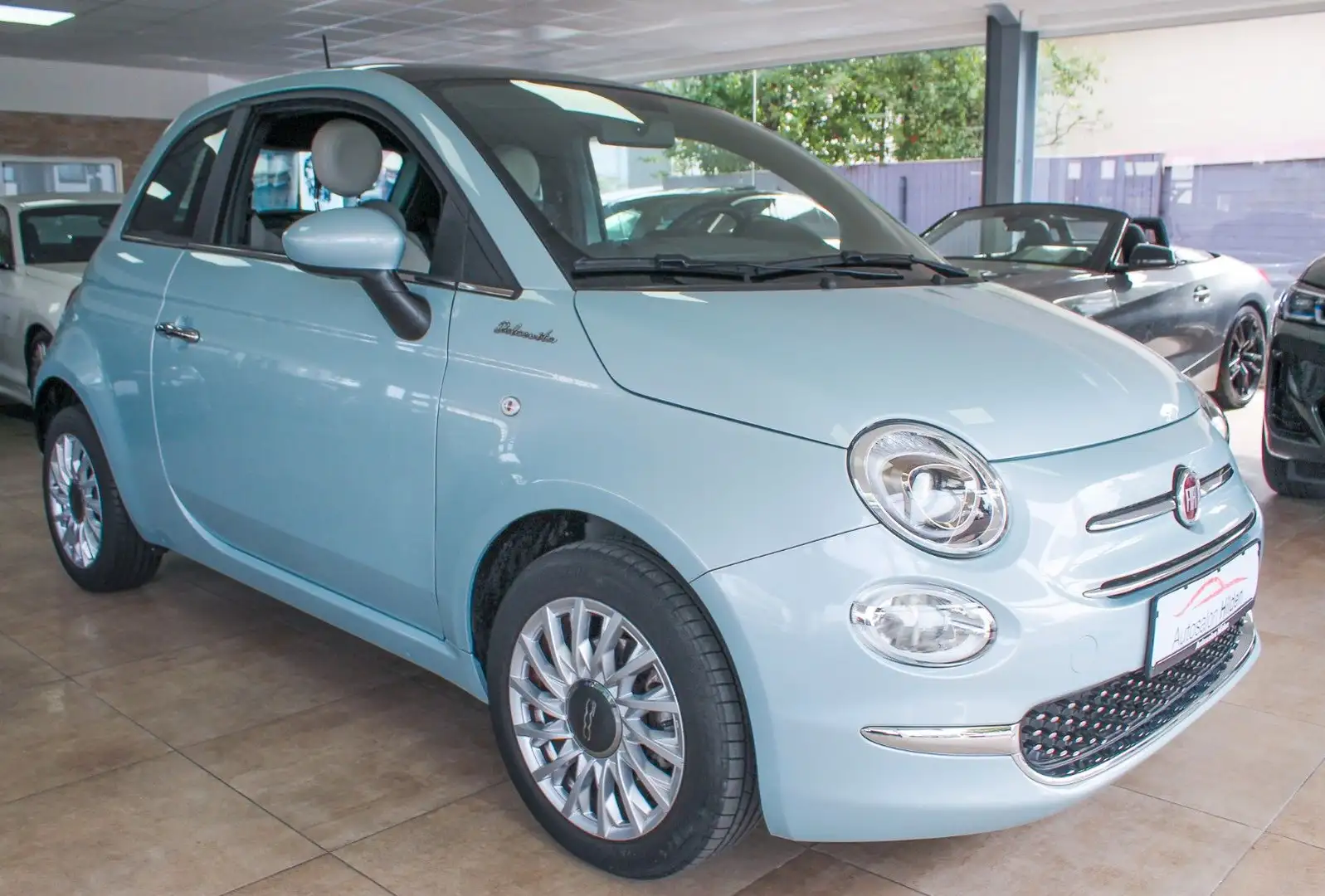 Fiat 500 Dolcevita Pano CarPlay 1.Hand TÜV neu Silber - 1