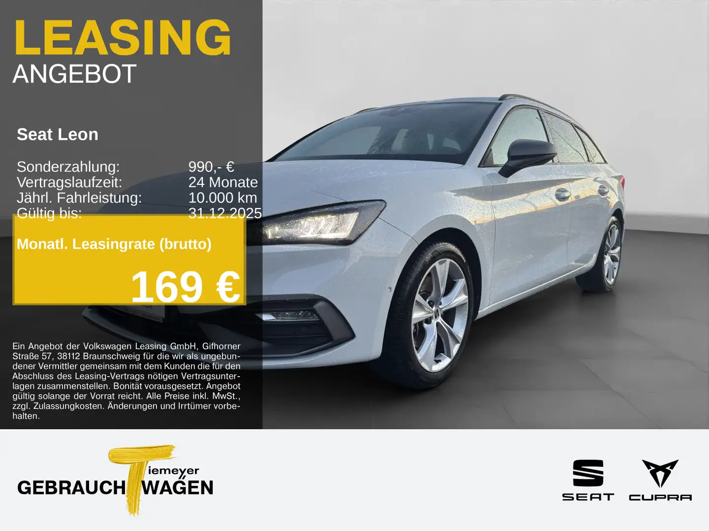 SEAT Leon Sportstourer 2.0 TDI DSG FR AHK SIDE-ASSIST Weiß - 1