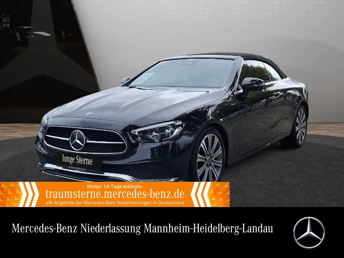 Mercedes-Benz E 200 Cabrio AVANTG+LED+BURMESTER+KAMERA+19"+TOTW Noir - 1