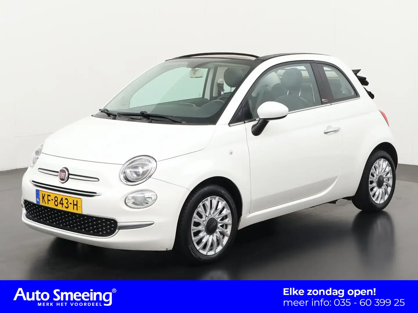 Fiat 500C 0.9 TwinAir Turbo Lounge | Navigatie | Leder | Lic Wit - 1