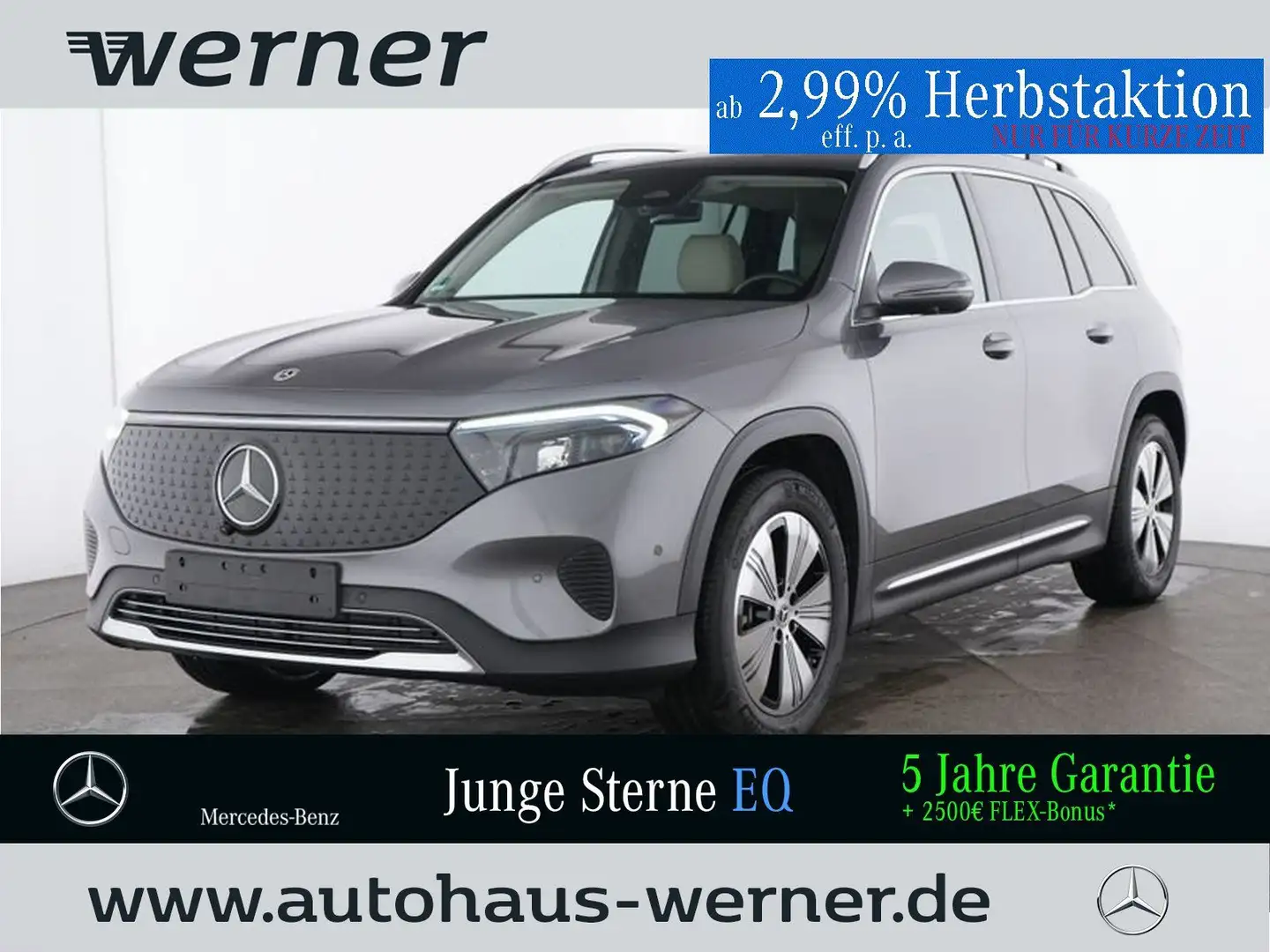 Mercedes-Benz EQB 300 4M PROG-ADV MEMORY AHK FAP PANO 360° VZA Gris - 1