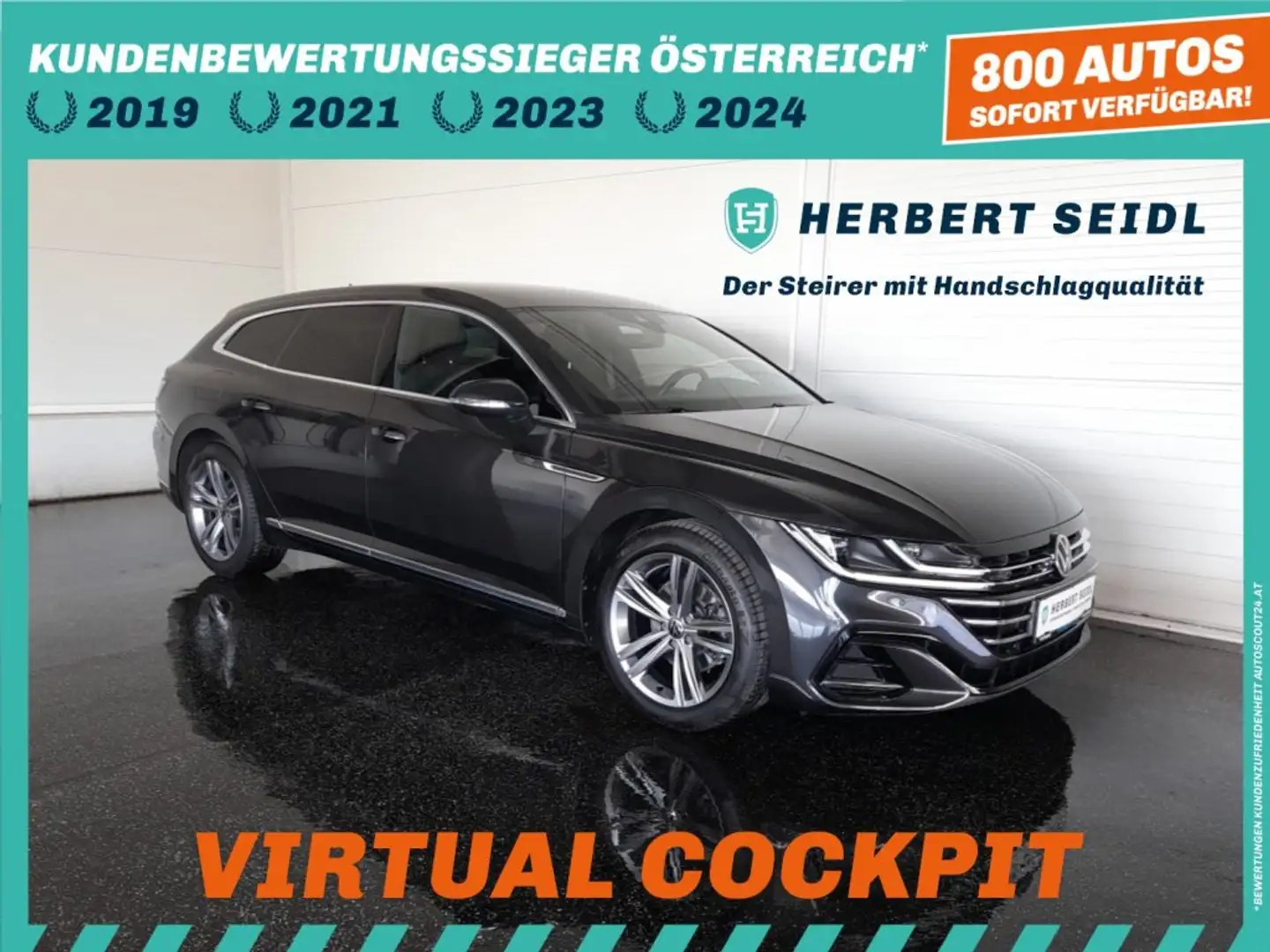 Volkswagen Arteon SB R-Line 2,0 TDI DSG *VOLL-LED MIT FLA / VIRTUELL / NAVI / AHV & KAMERA / ACC / E-KLAPPE / KEYLESS* Grau - 1