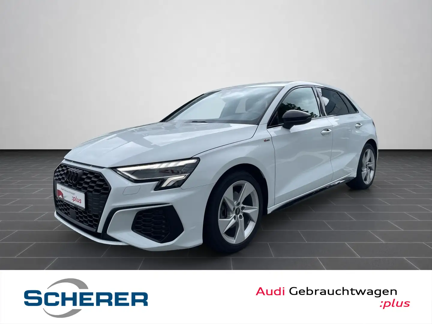 Audi A3 35 TDI S tronic S LINE NAVI PLUS LE Blanc - 1