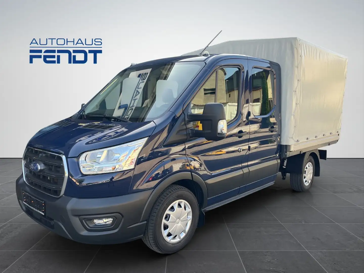 Ford Transit Pritsche 350L2 4X4 AHKStandh.Sitz29Plane Blau - 1