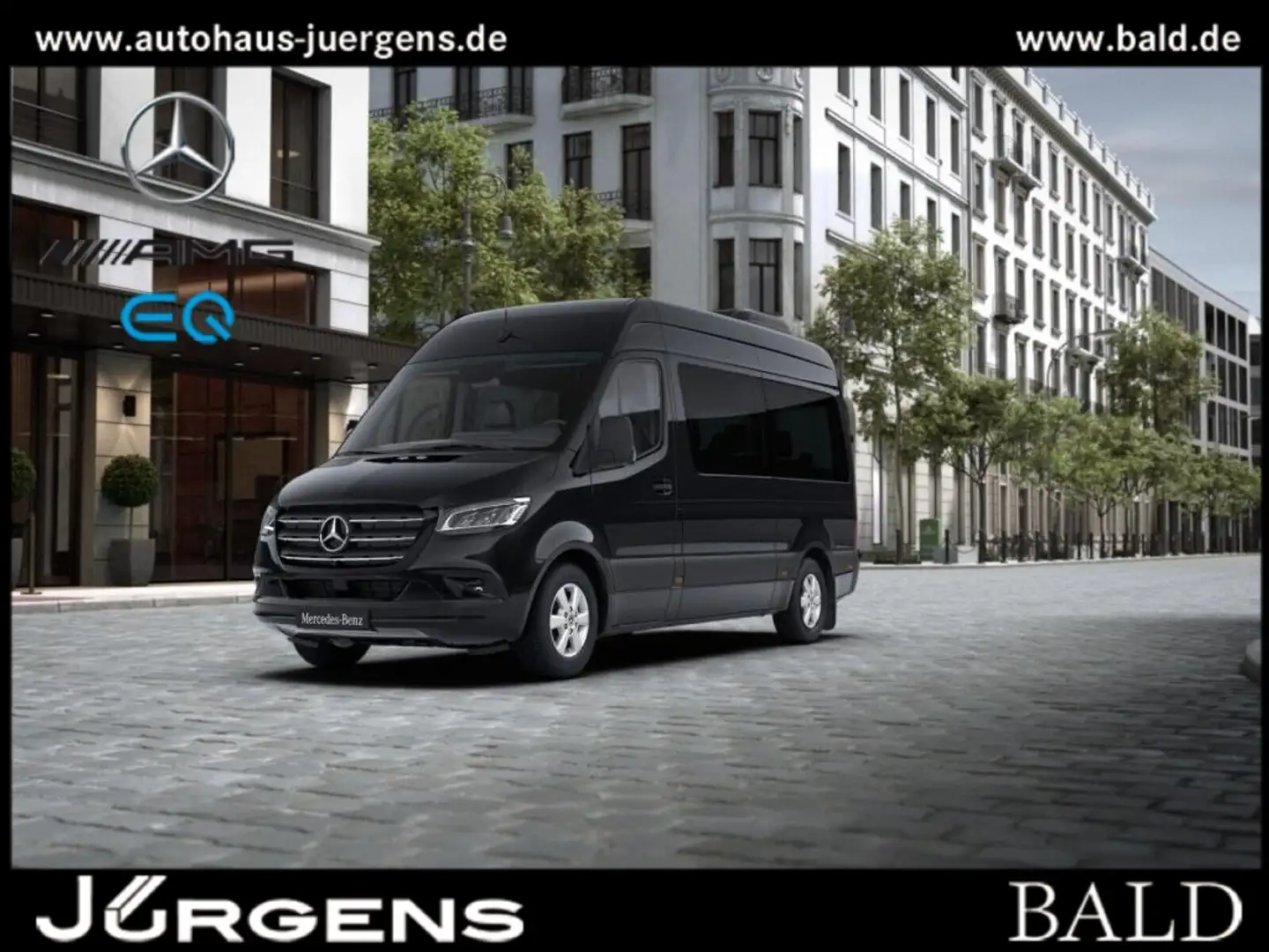 Mercedes-Benz Sprinter 319 +LED+MBUX+AHK+360+Stdhz+AUT+Totw Schwarz - 1