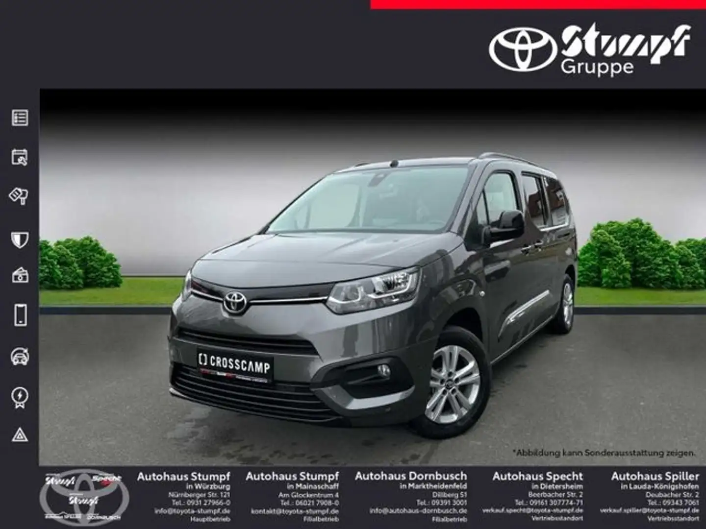 Crosscamp Lite Toyota S Navi Mehrzonenklima DAB SHZ Keyless Grau - 1