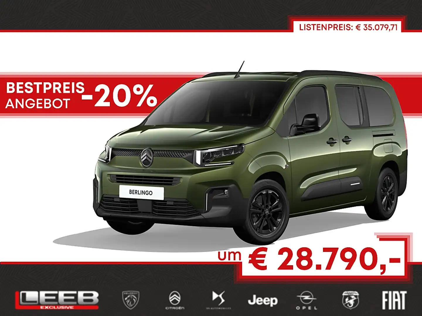 Citroen Berlingo BlueHDi 130 Max XL inkl. AHK-Vorb., Winter-Pake... Grün - 1