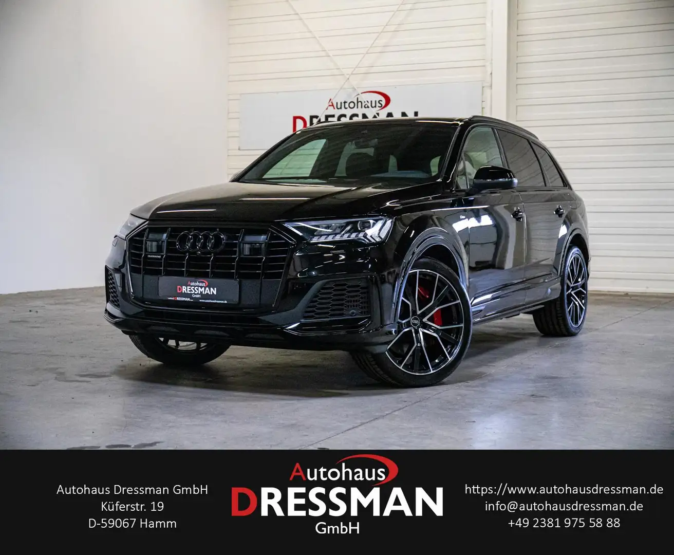 Audi Q7 55 TFSIe q. S line B&O PANO KAMERA MATRIX ACC Zwart - 1