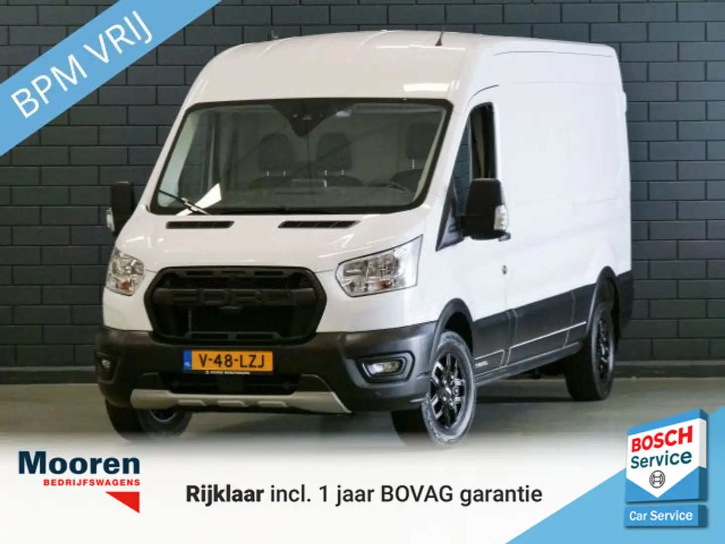 Ford Transit 350 2.0 TDCI 170PK L3H3 TRAIL | CAMERA | TREKHAAK Blanc - 1