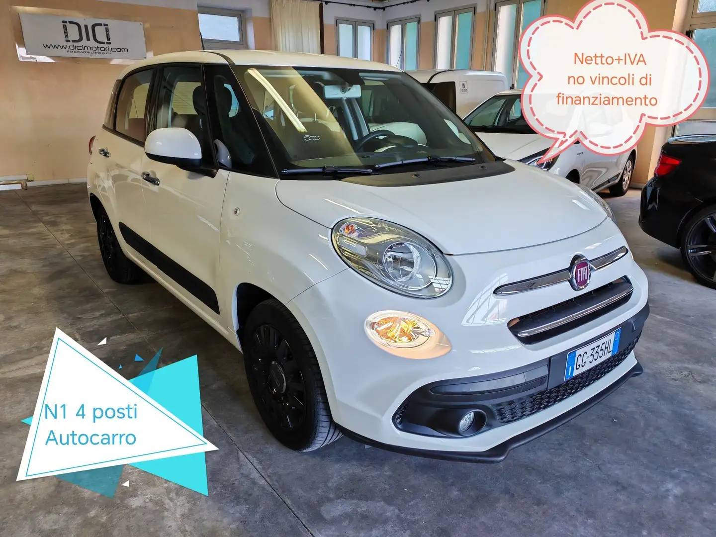 Fiat 500L 1.3 mjt Connect 95cv AUTOCARRO N1 €6D unip +iva Blanc - 1