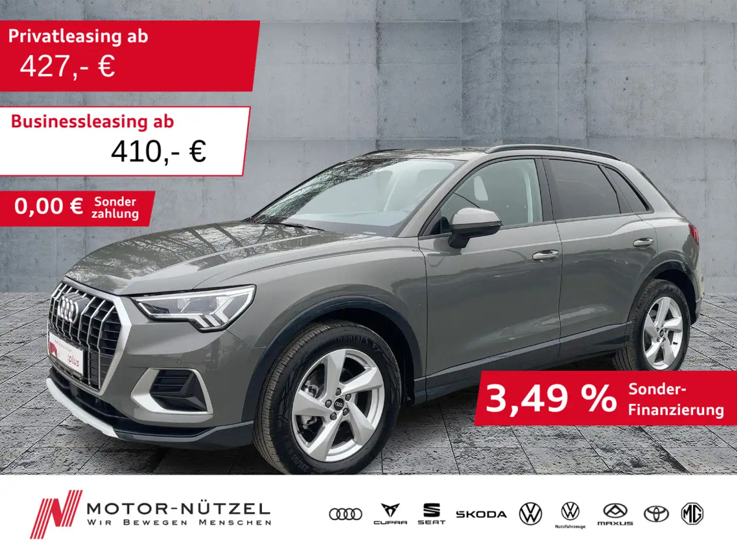 Audi Q3 35 TFSI S-TR ADVANCED LED+NAVI+2xPDC+SHZ+AHK Grau - 1