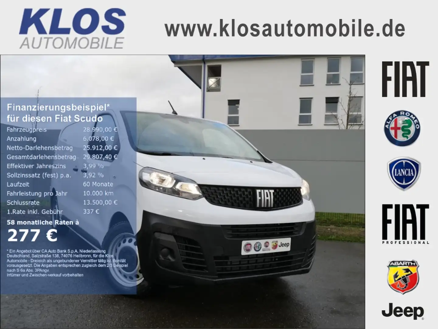 Fiat Scudo KAWA L2 2.0 145PS MT6 MODUWORK CARPLAY Weiß - 1