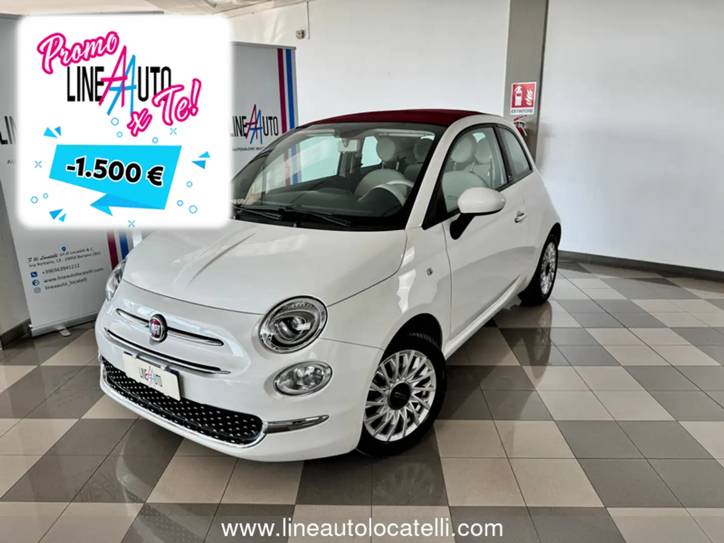 Fiat 500C 1.0 Hybrid Lounge Bianco - 1