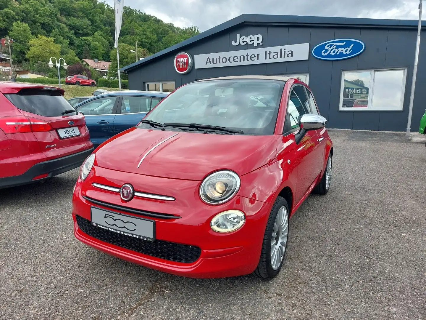 Fiat 500C 500 Cabrio Rouge - 1