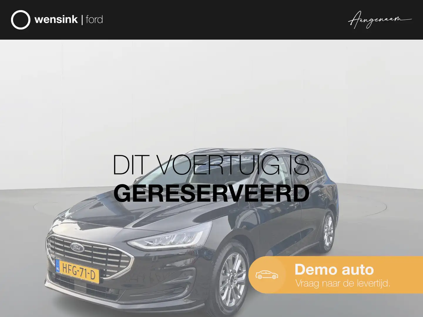 Ford Focus Wagon 1.0 EcoBoost Hybrid Titanium Zwart - 1