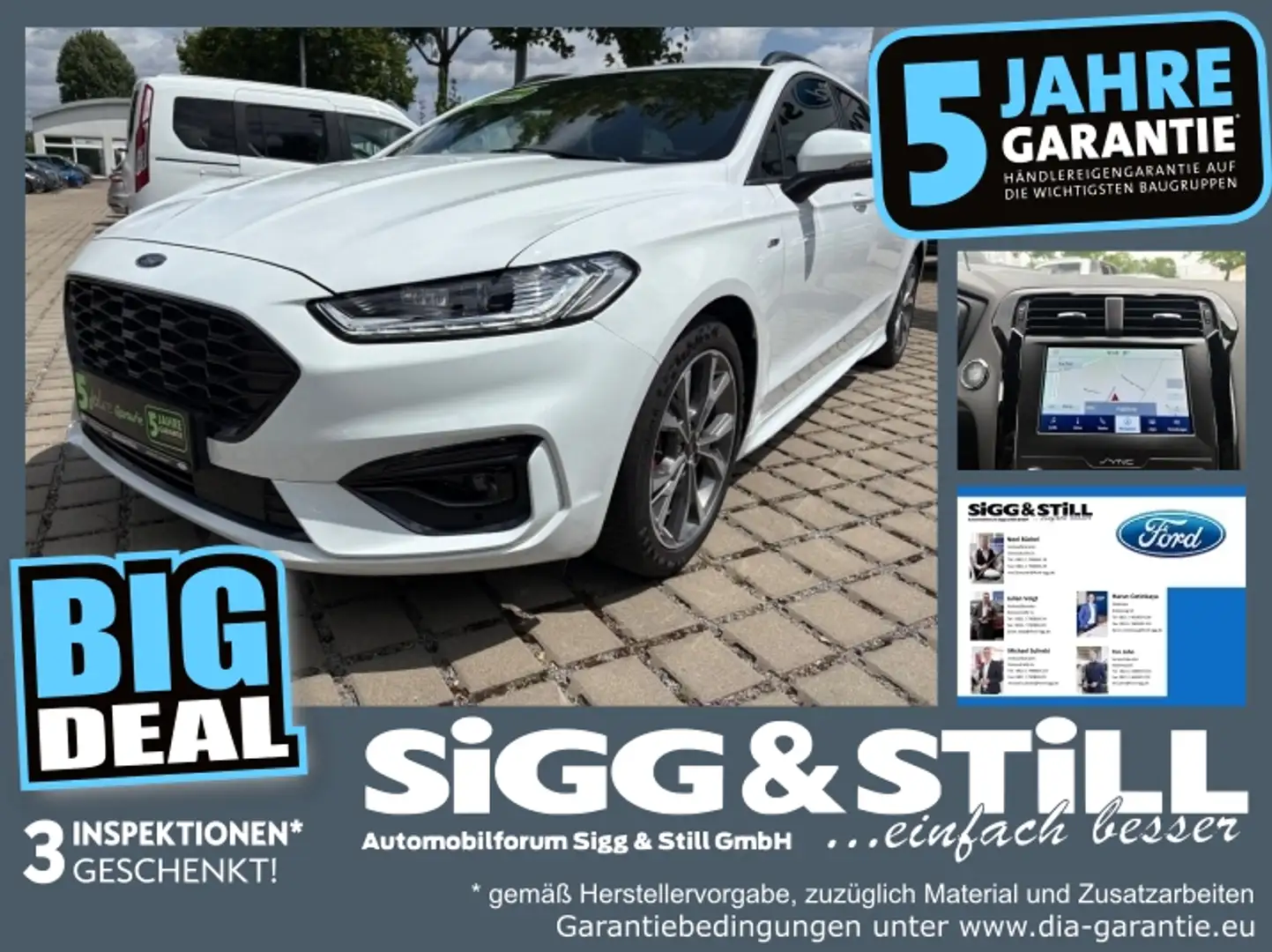 Ford Mondeo Turnier Hybrid ST-Line AHK*LED*NAV*4xSHZ*CAM White - 1