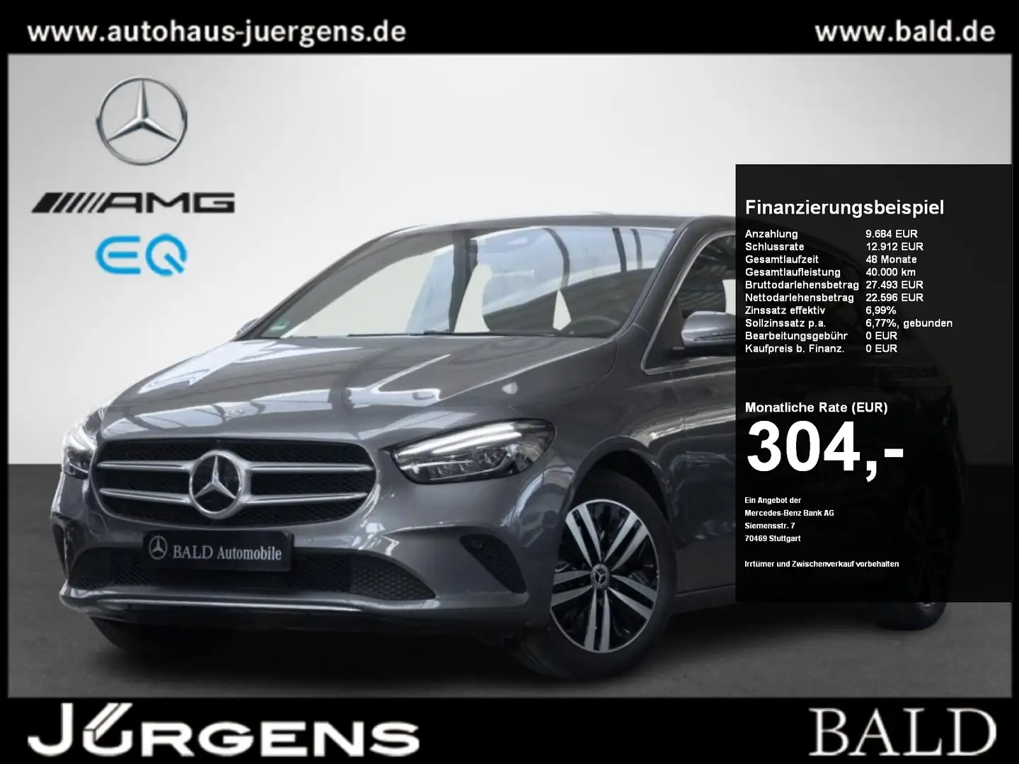 Mercedes-Benz B 220 d Progressive/Wide/ILS/360/HUD/Totw/17" Gri - 1