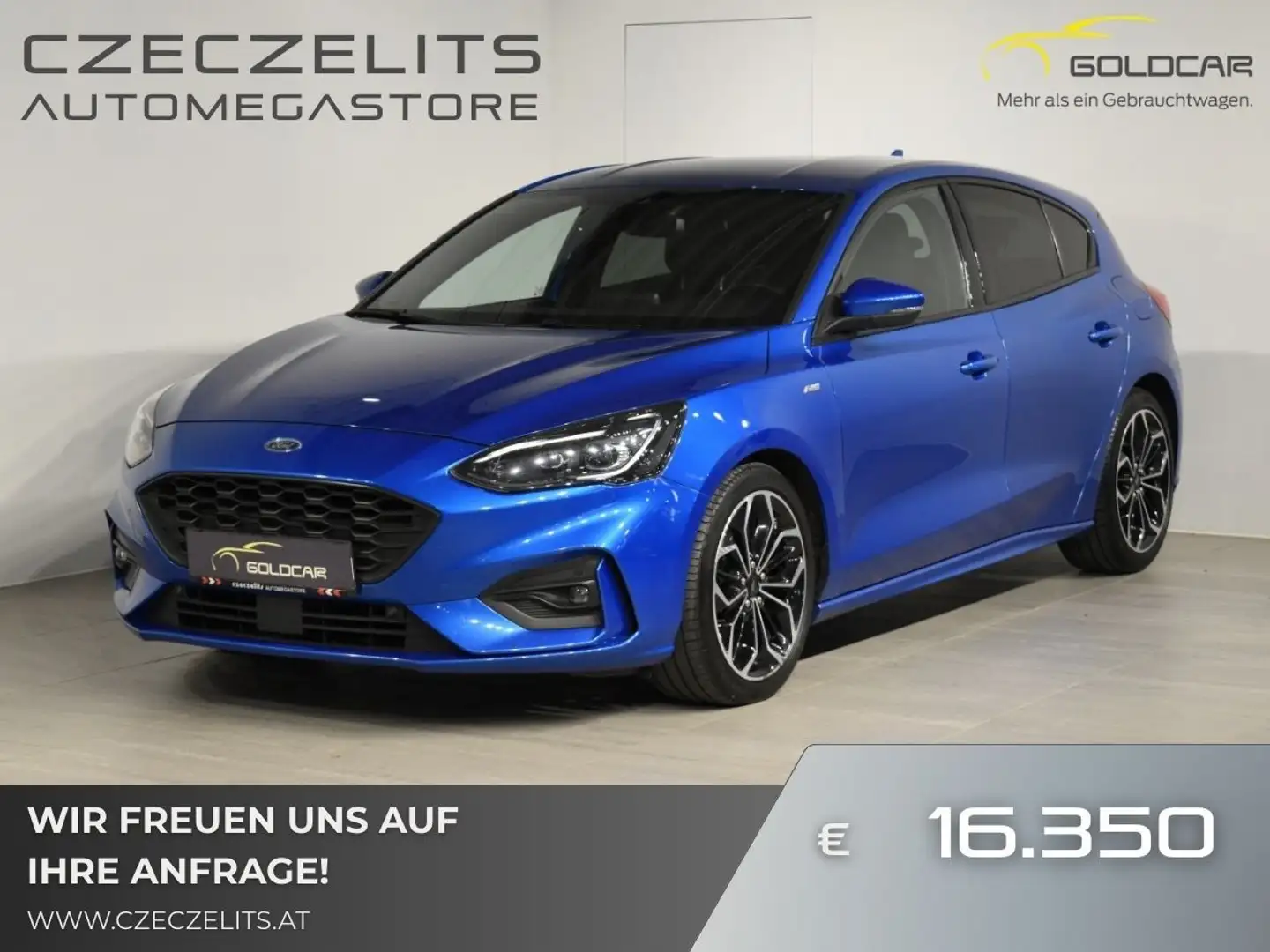 Ford Focus 2,0 EcoBlue SCR ST-Line Blau - 1