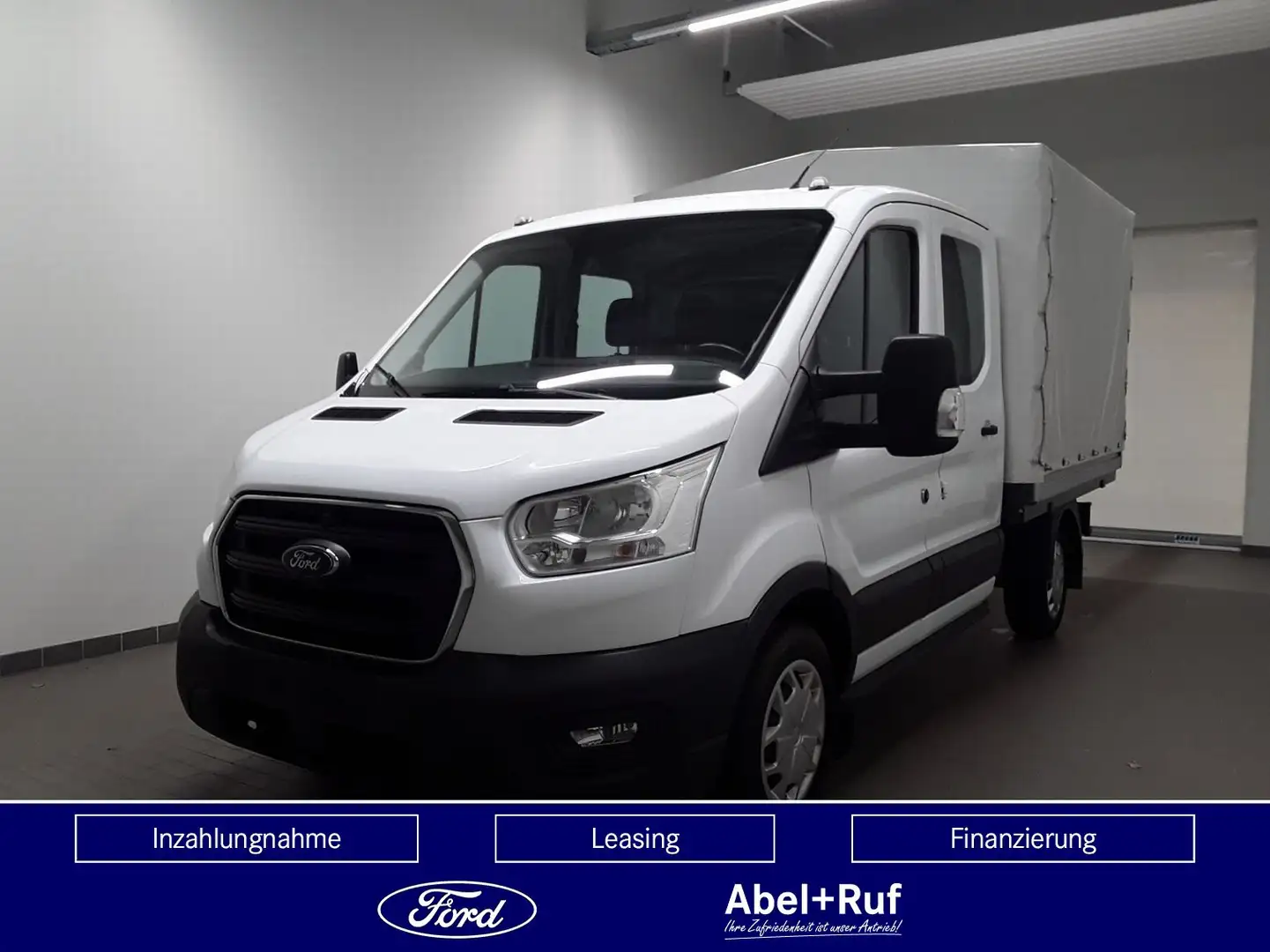 Ford Transit DoKa Pritsche Tempomat+Klima Weiß - 1