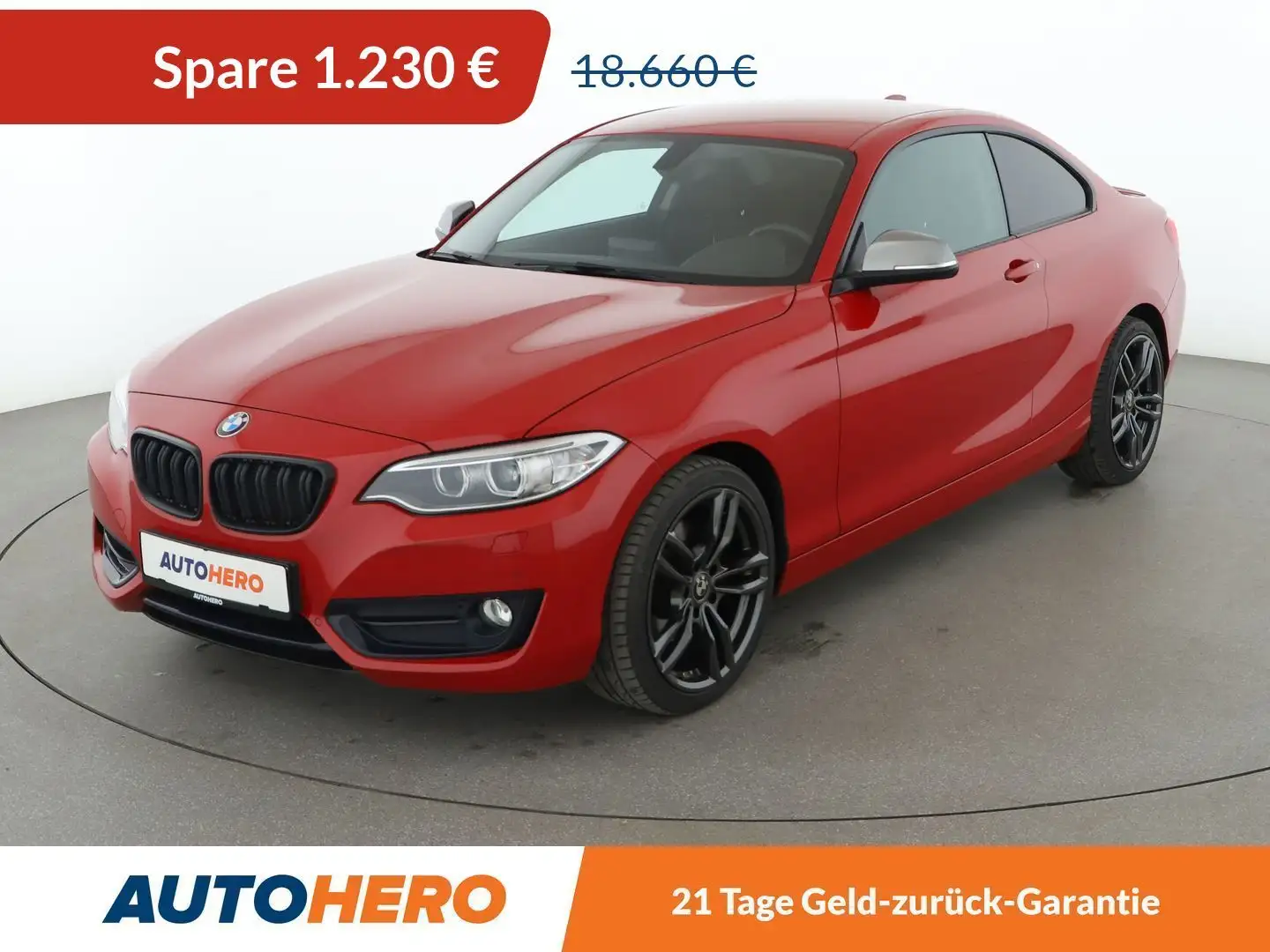 BMW 220 220d Aut.*NAVI*BI-XENON*TEMPO*PDC*SHZ* Red - 1